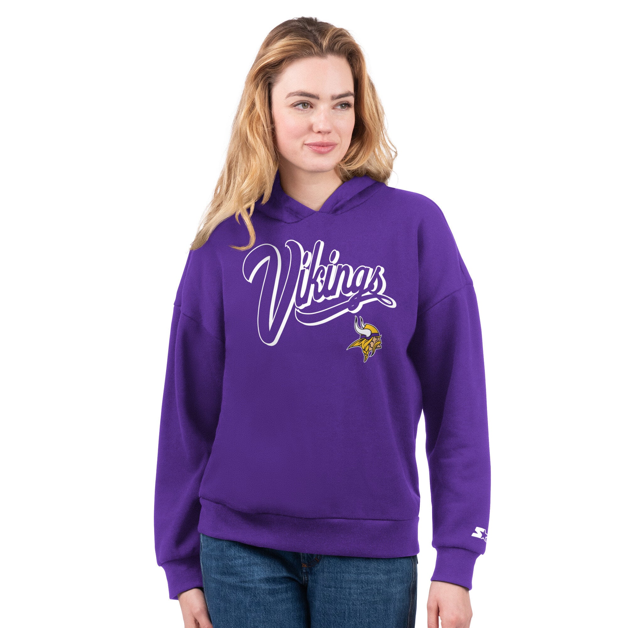 Ensemble sweat à capuche et t-shirt Starter or/violet Minnesota Vikings pour femmes