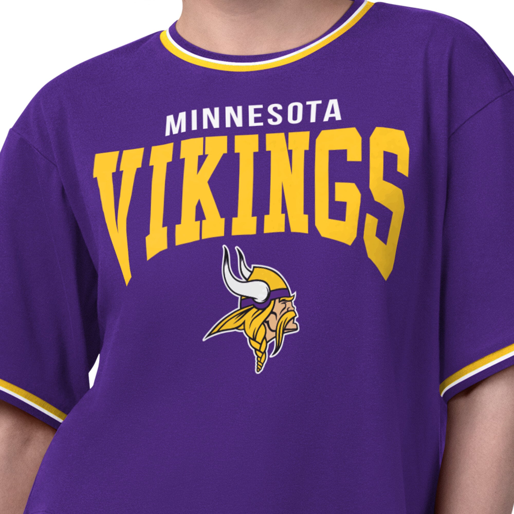 T-shirt court Starter violet Minnesota Vikings Ace pour femmes