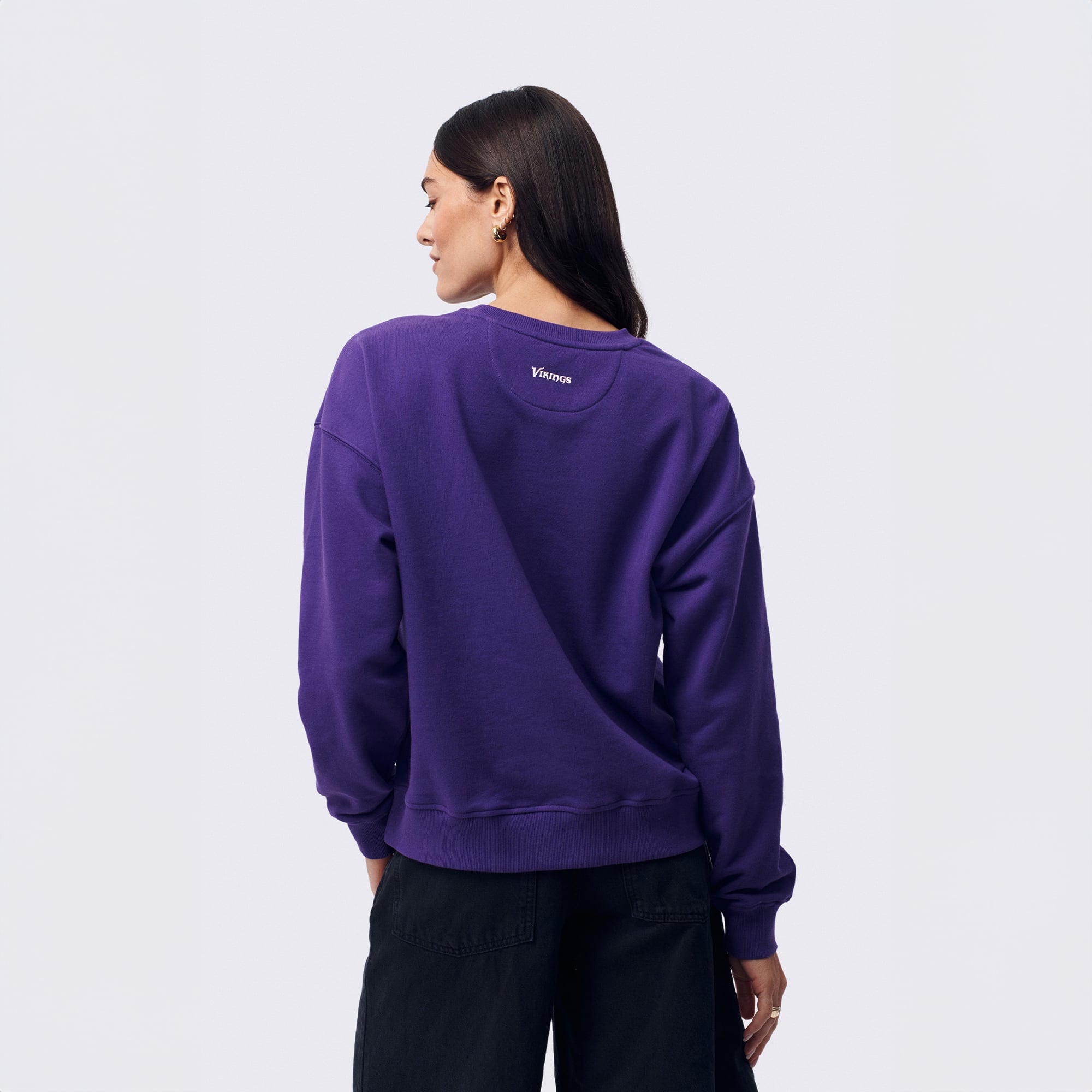 Sweat-shirt à capuche Terez violet pour femme, logo en pierre précieuse des Vikings du Minnesota