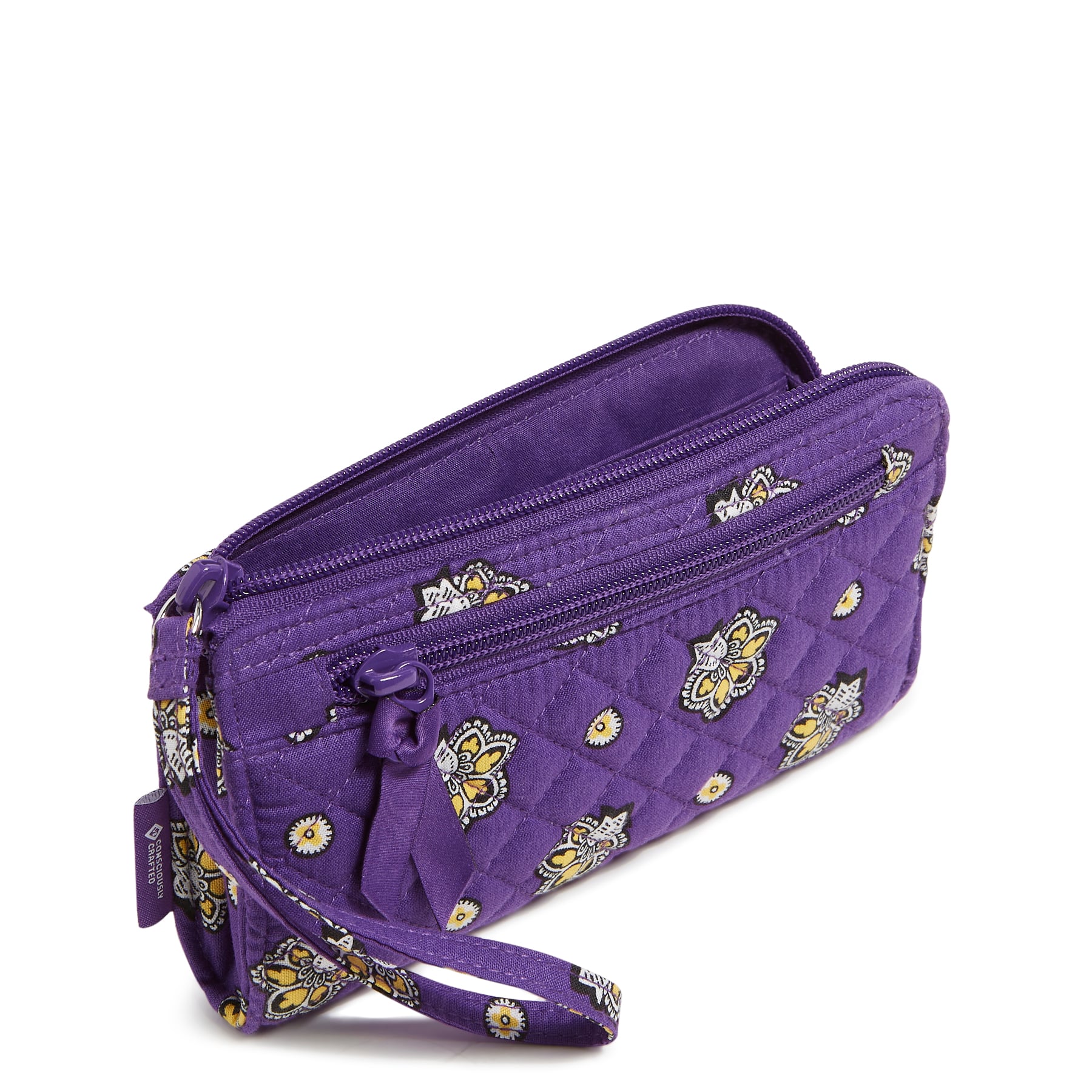 Women's Vera Bradley Minnesota Vikings RFID Front-Zip Wristlet