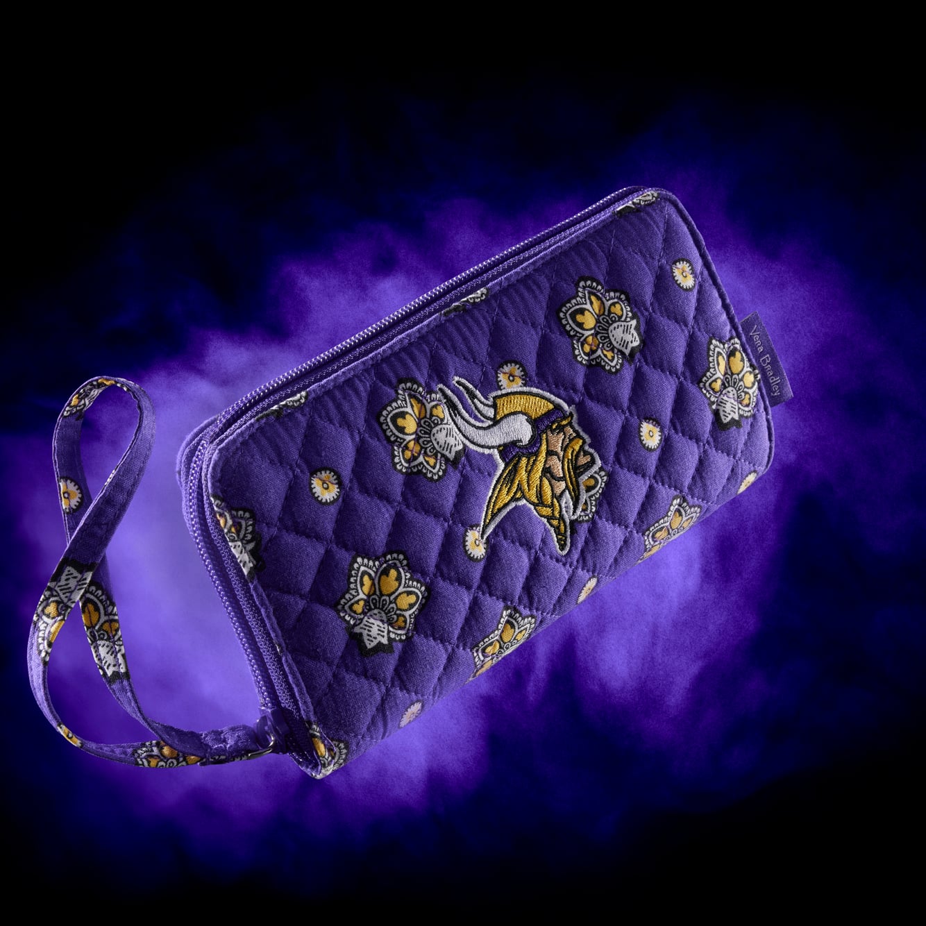 Women's Vera Bradley Minnesota Vikings RFID Front-Zip Wristlet