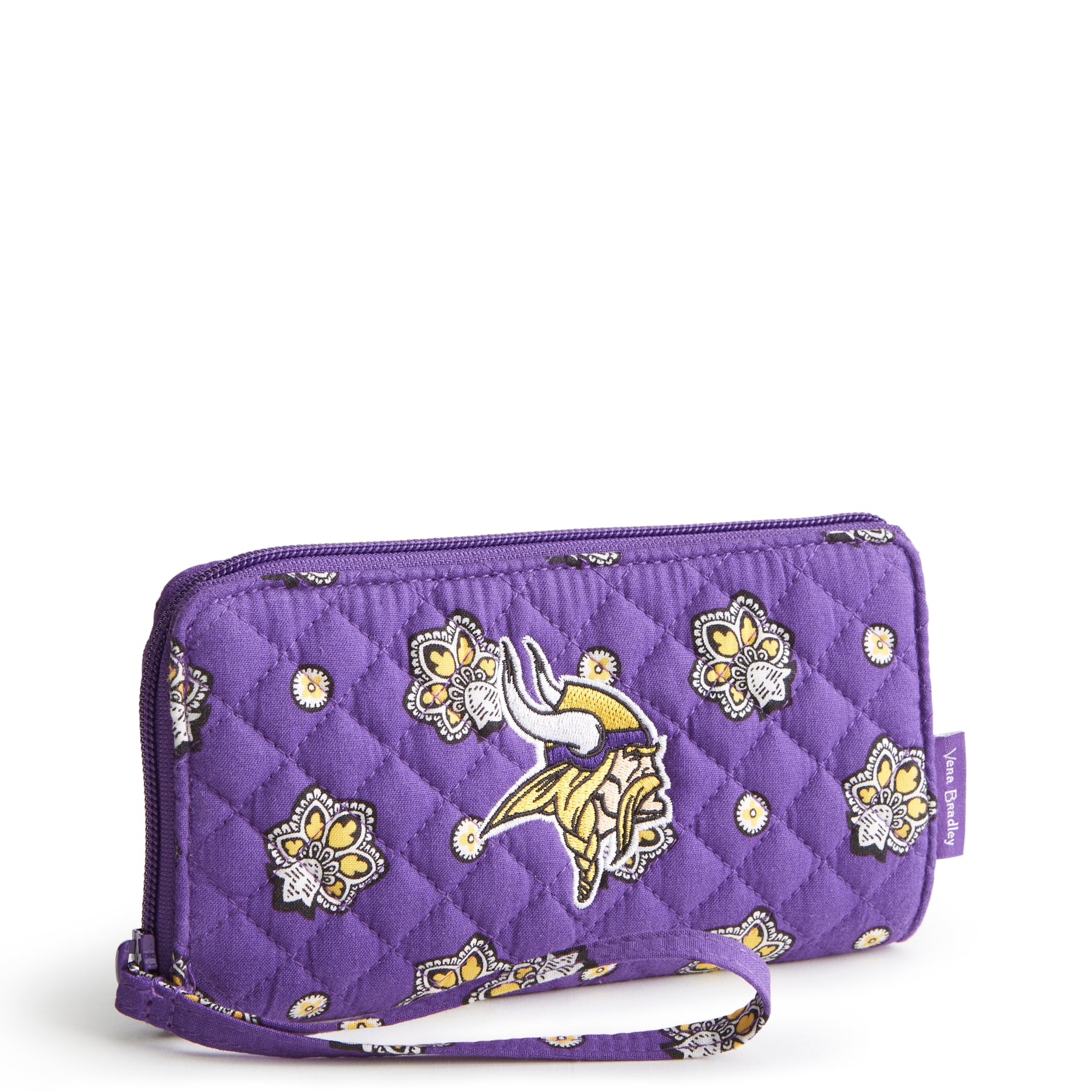 Women's Vera Bradley Minnesota Vikings RFID Front-Zip Wristlet