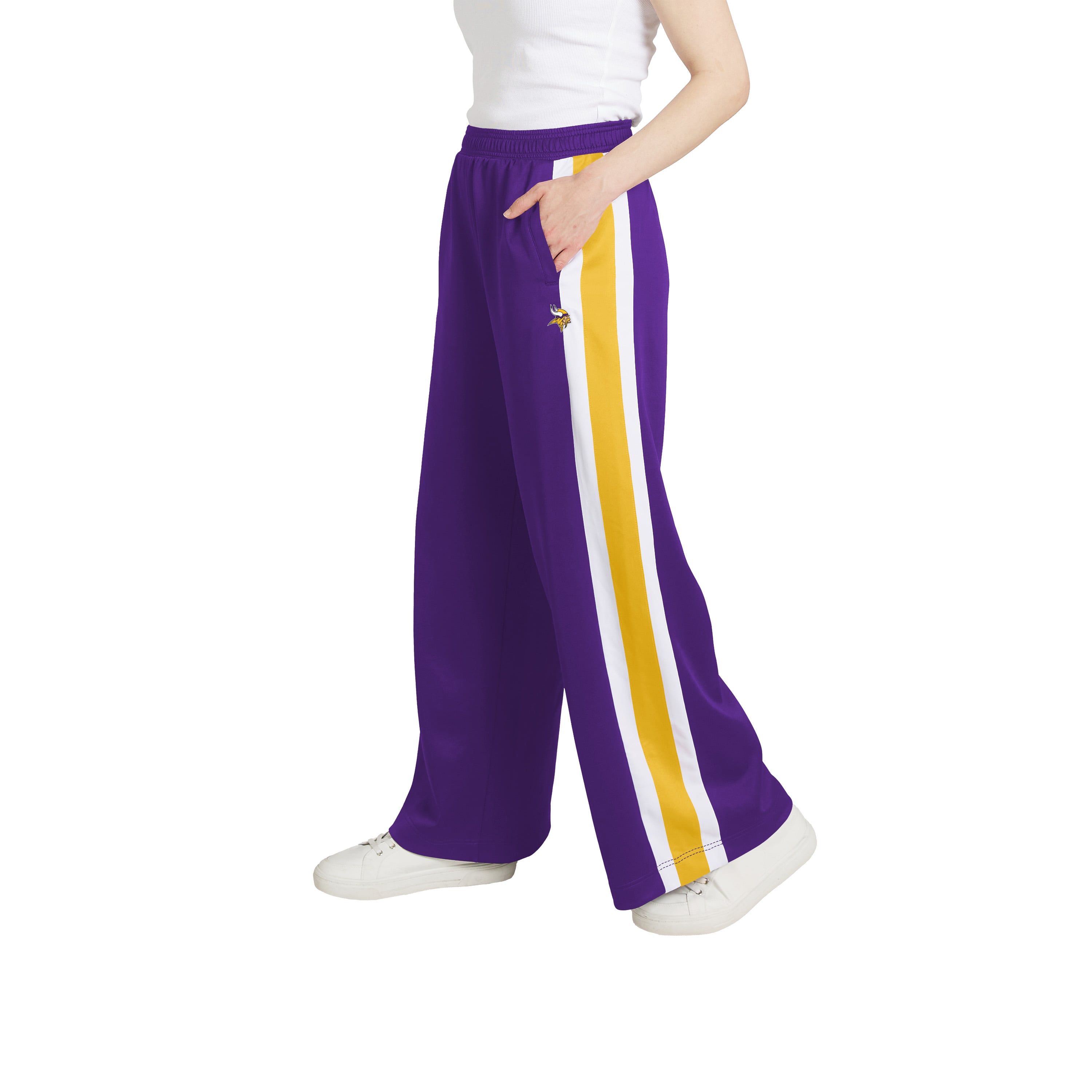 Pantalon de survêtement rayé Minnesota Vikings pour femmes la marque WEAR by Erin Andrews