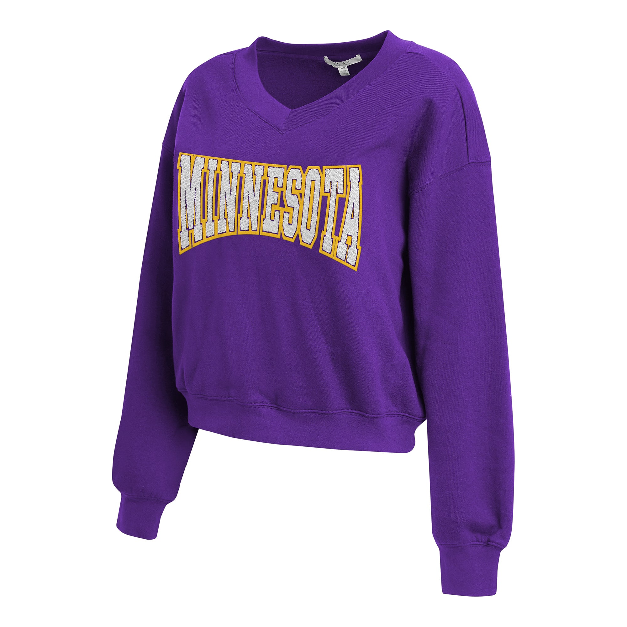 Women's WEAR by Erin Andrews Purple Minnesota Vikings Fleece V-Neck Lounge Set