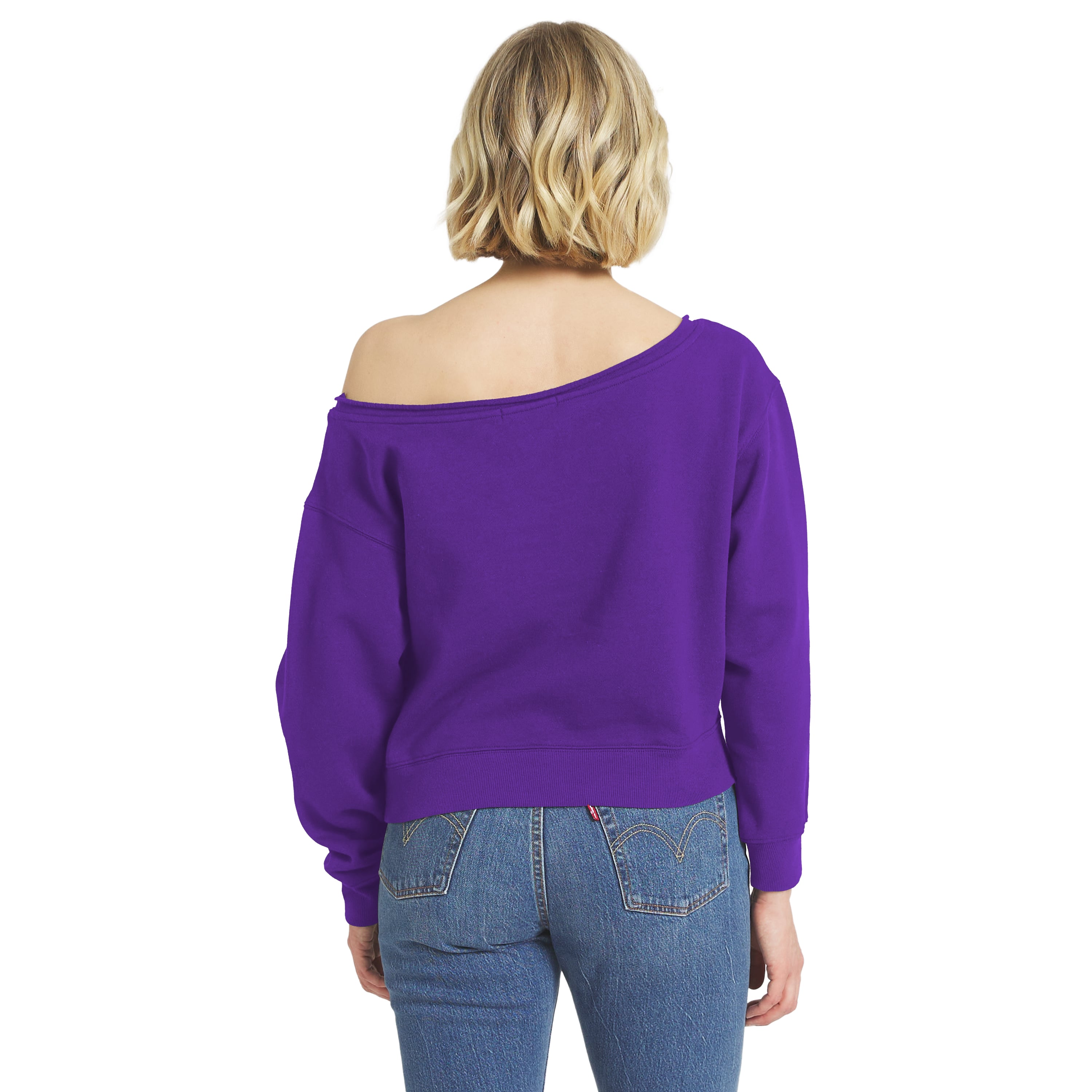 Women's WEAR by Erin Andrews Purple Minnesota Vikings Off-the-Shoulder Sweatshirt