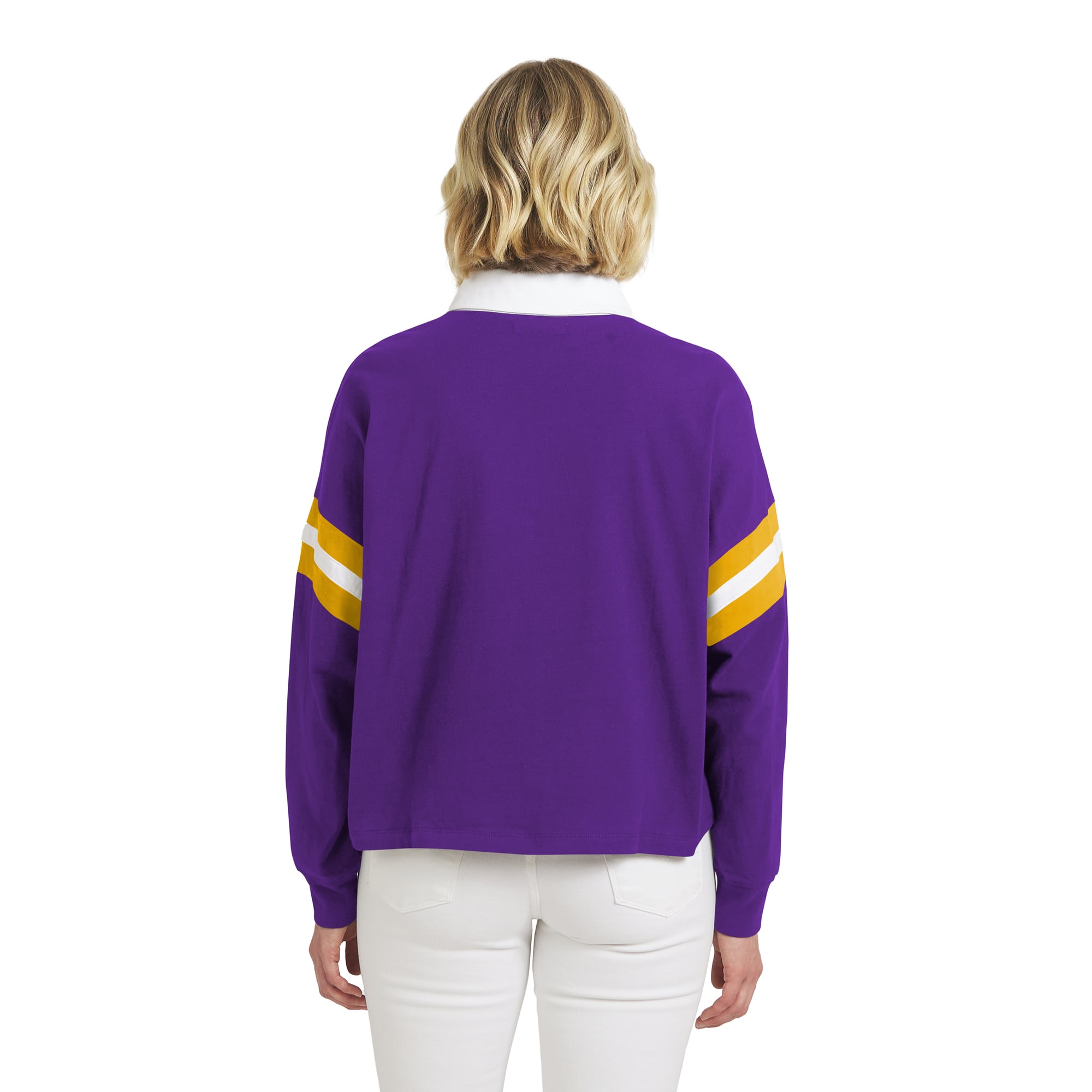 T-shirt à manches longues violet Minnesota Vikings Rugby pour femmes de la marque WEAR by Erin Andrews