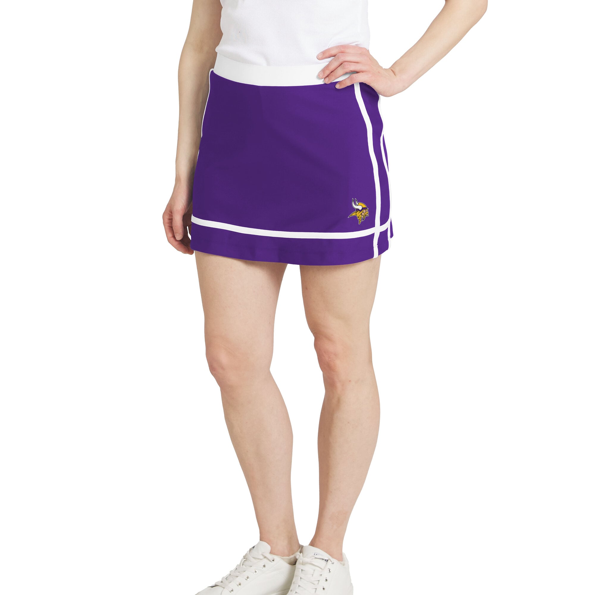 Women's WEAR by Erin Andrews Purple Minnesota Vikings Stripe Skort
