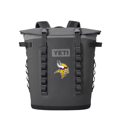  Minnesota Vikings YETI Hopper M20 Soft Cooler Backpack - Charcoal