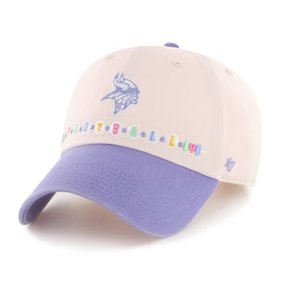 Minnesota Vikings '47 Youth Friendship Bracelet Clean Up Adjustable Hat - Pink/Purple