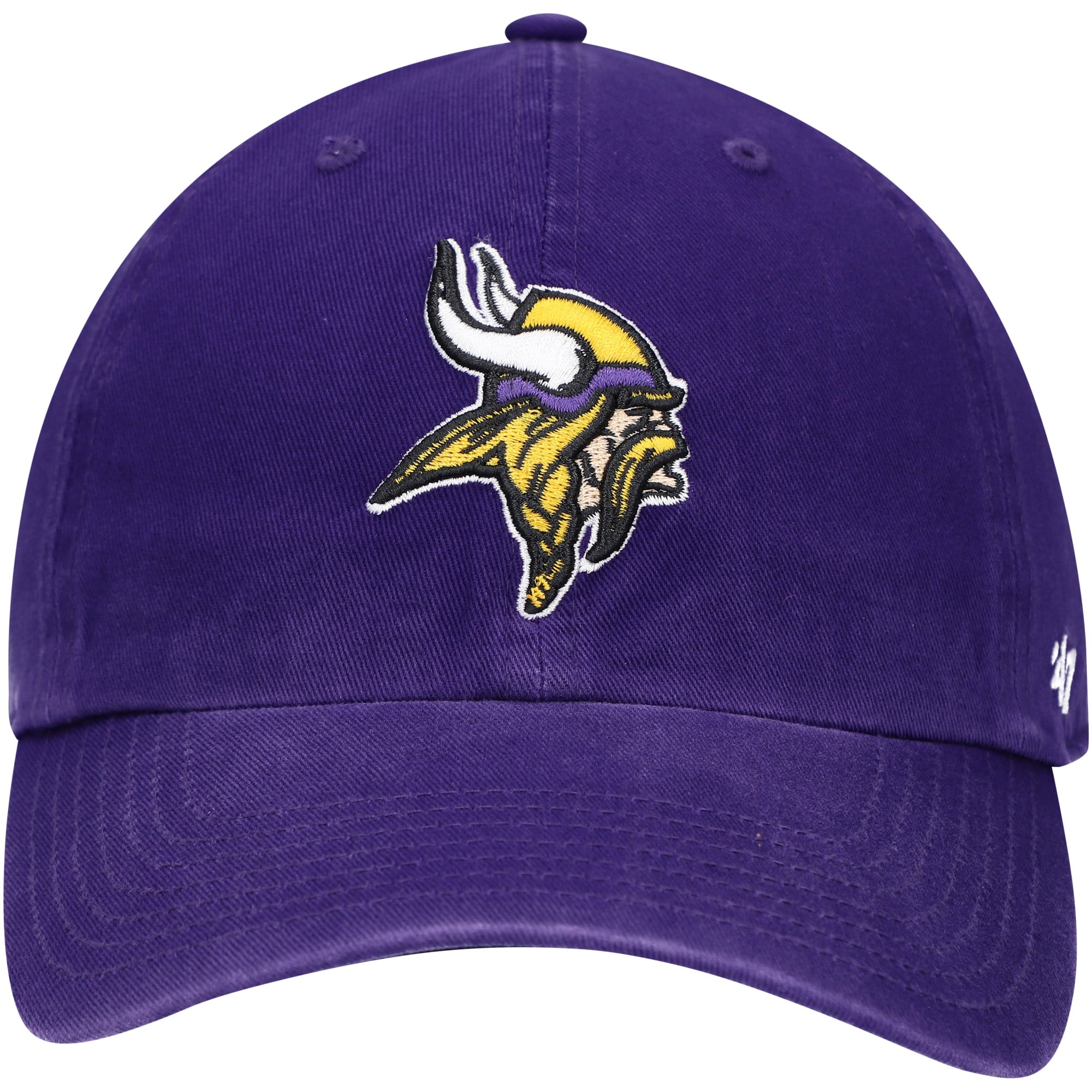 Youth '47 Purple Minnesota Vikings Logo Clean Up Adjustable Hat