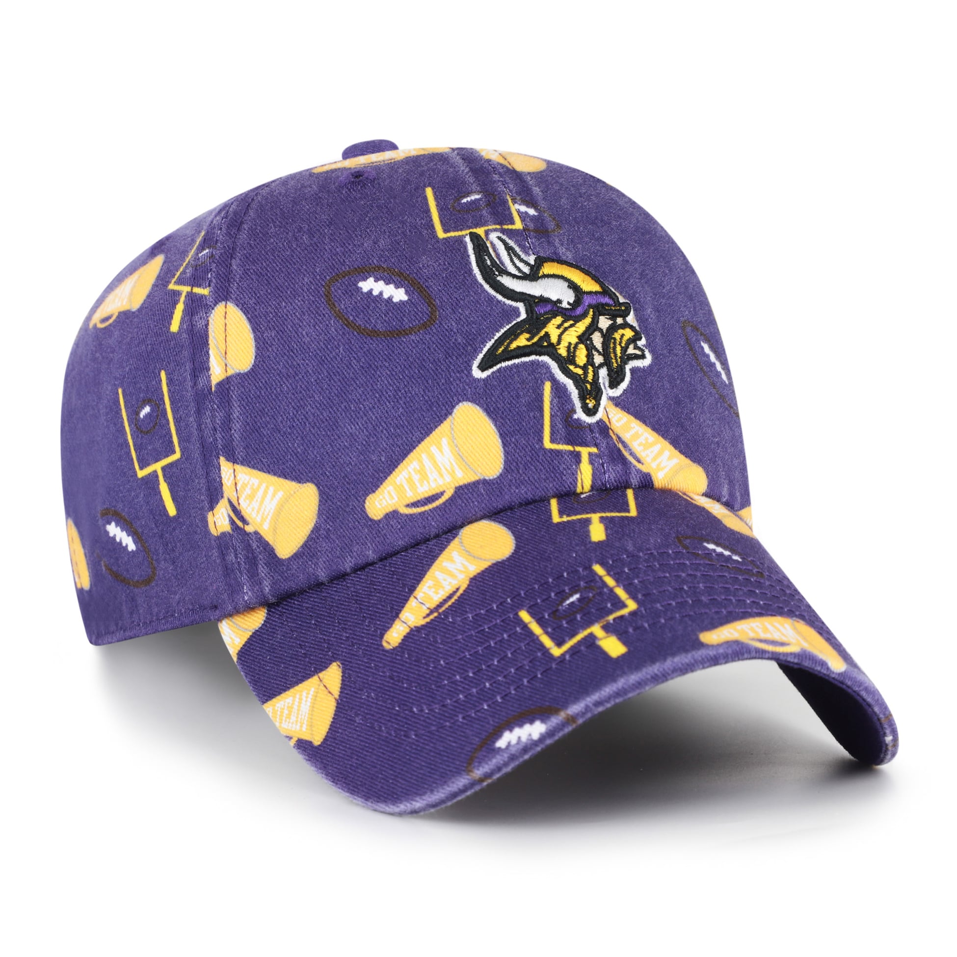 Youth '47  Purple Minnesota Vikings Stomping Ground Clean Up Adjustable Hat