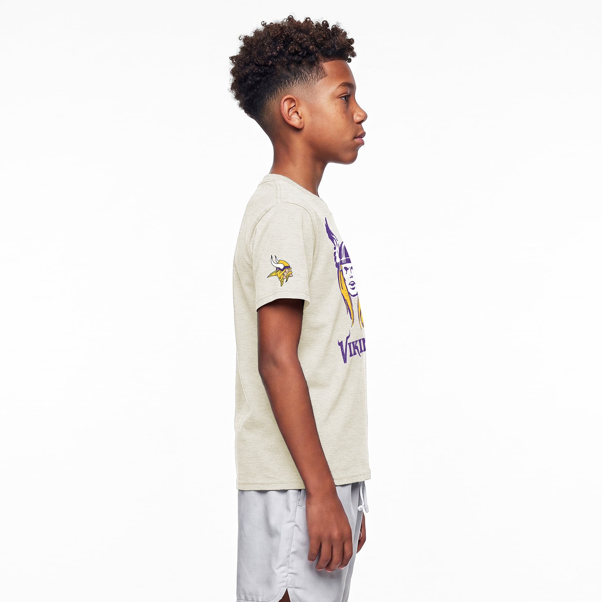 Youth Disney x Champion Oatmeal Minnesota Vikings Thor T-Shirt