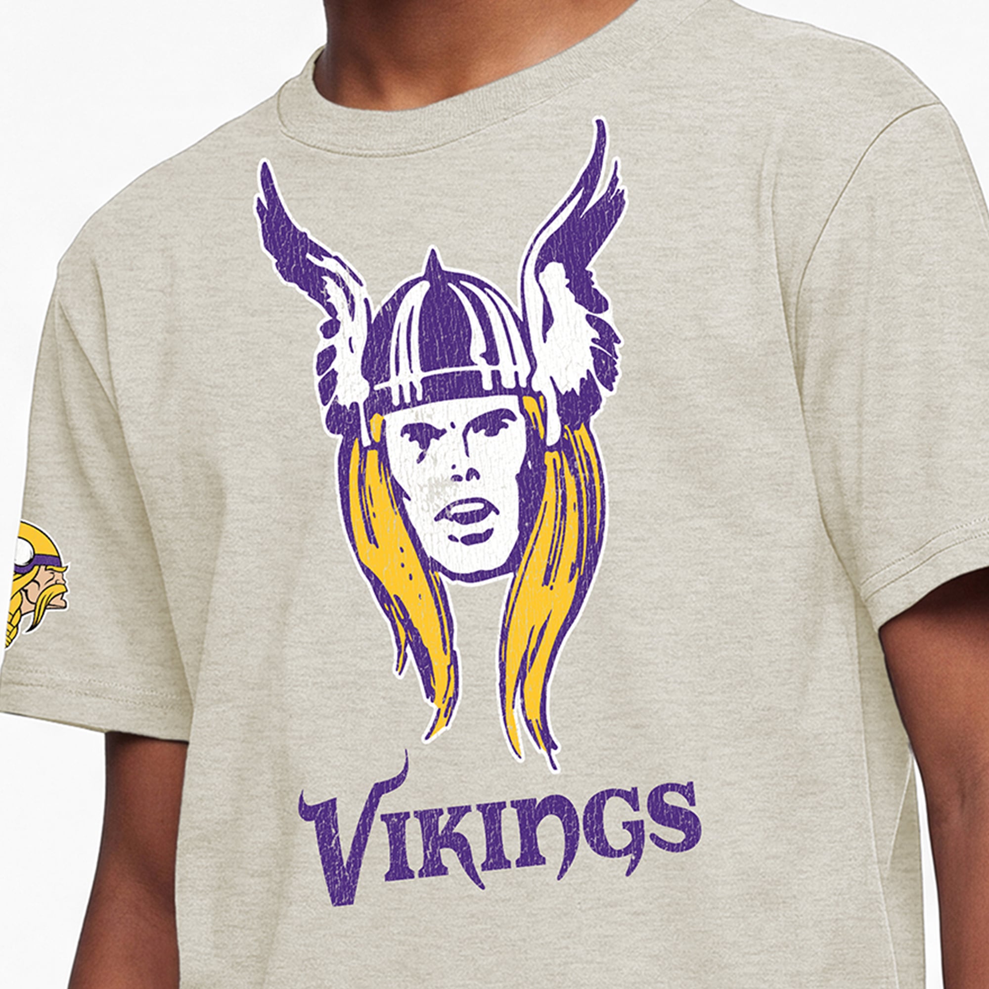 Youth Disney x Champion Oatmeal Minnesota Vikings Thor T-Shirt