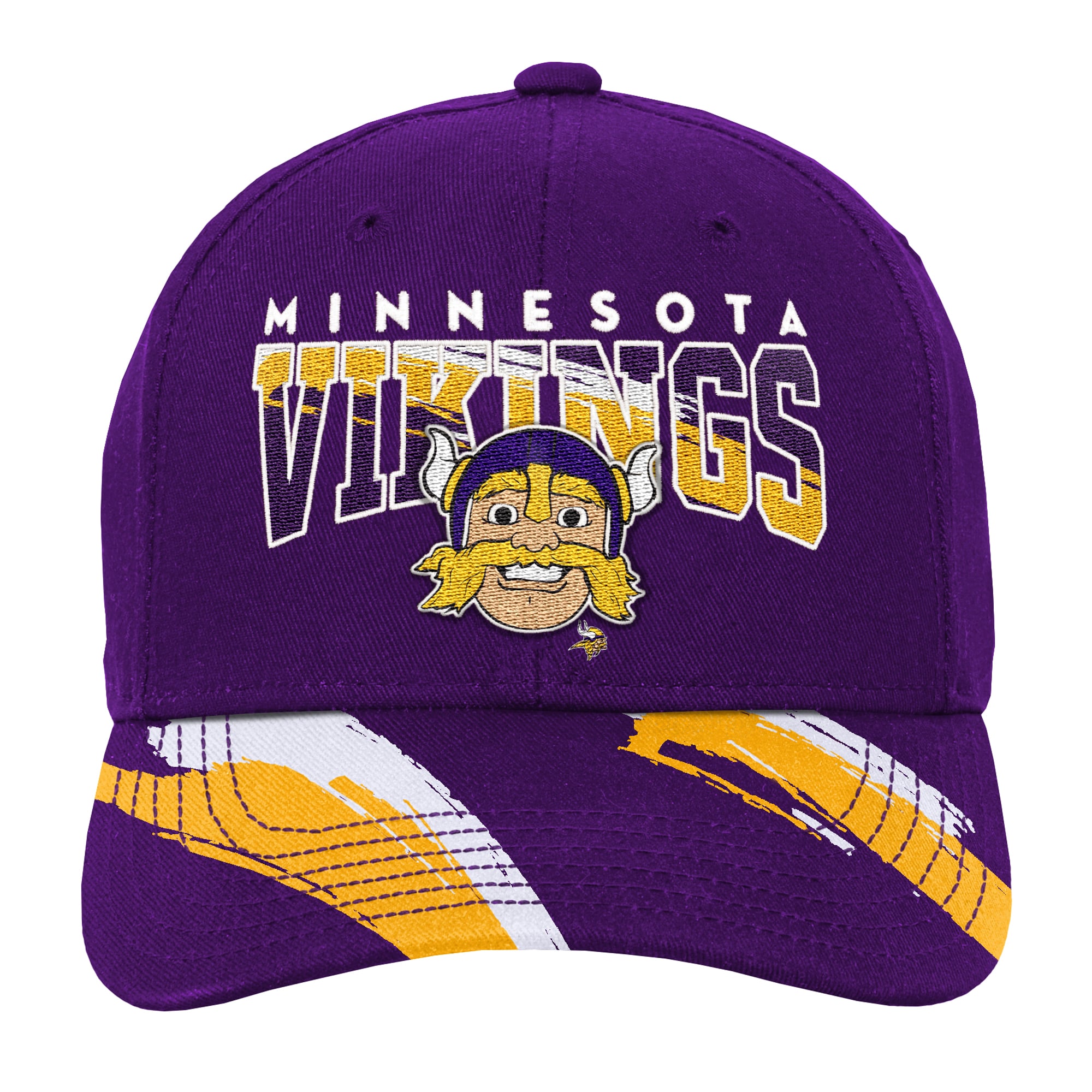 Youth Mitchell & Ness Purple Minnesota Vikings Big Head Pro Crown Snapback Hat