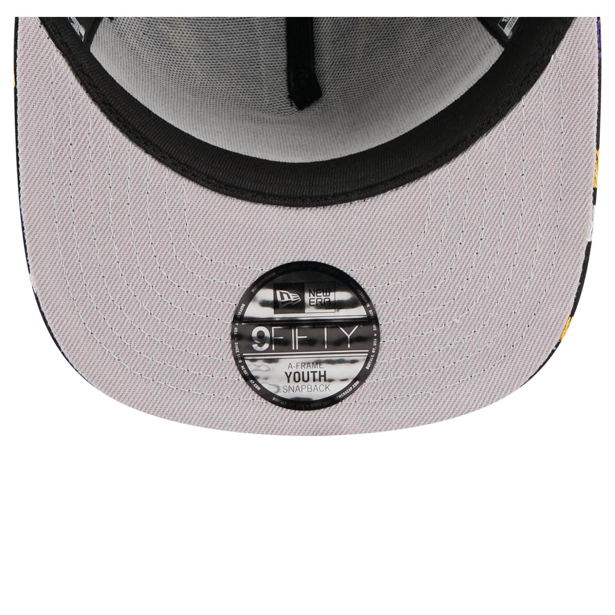 Casquette snapback New Era 9FIFTY Bolt A-Frame noire pour jeunes Minnesota Vikings