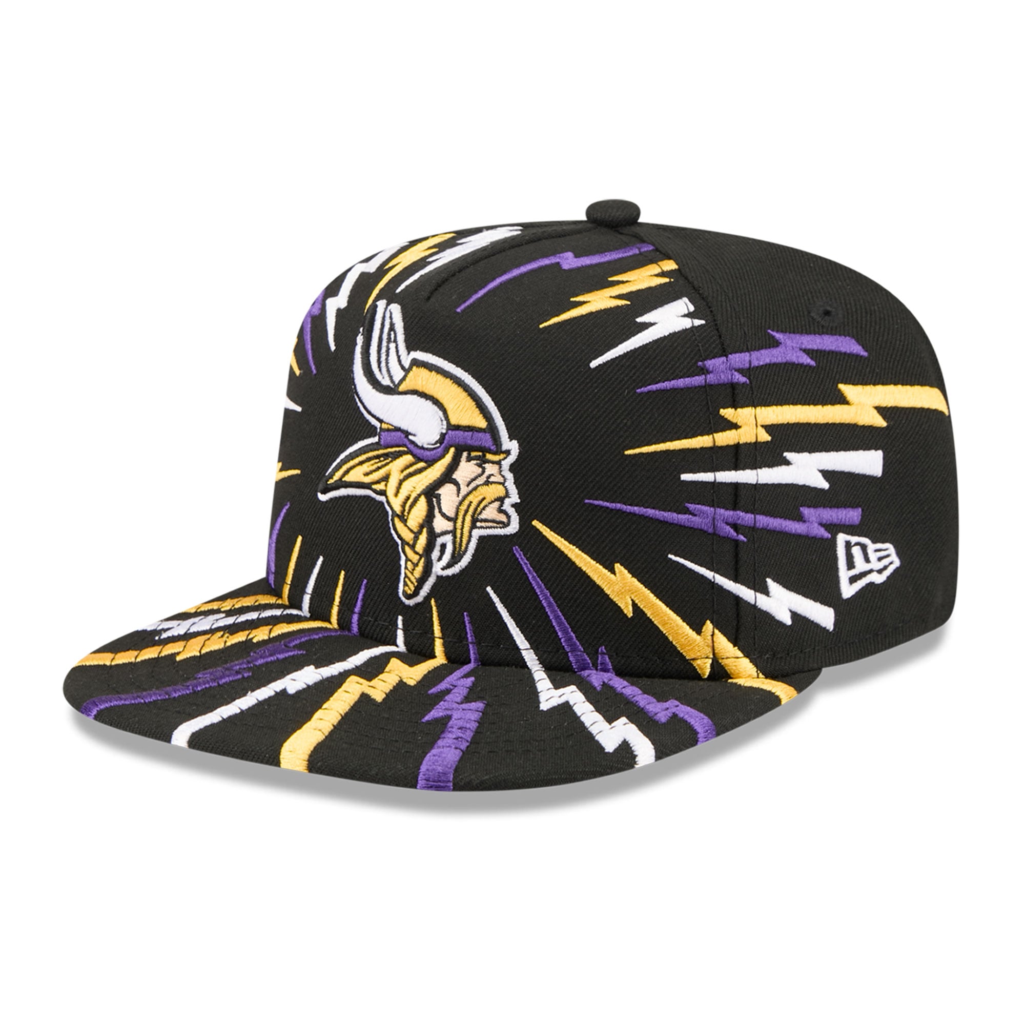 Casquette snapback New Era 9FIFTY Bolt A-Frame noire pour jeunes Minnesota Vikings