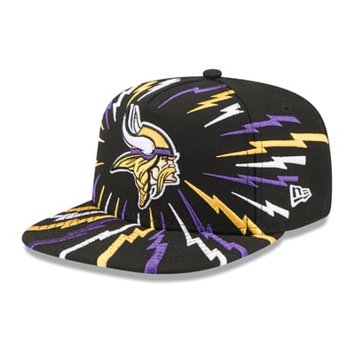 Minnesota Vikings New Era Youth Bolt A-Frame 9FIFTY Snapback Hat - Black