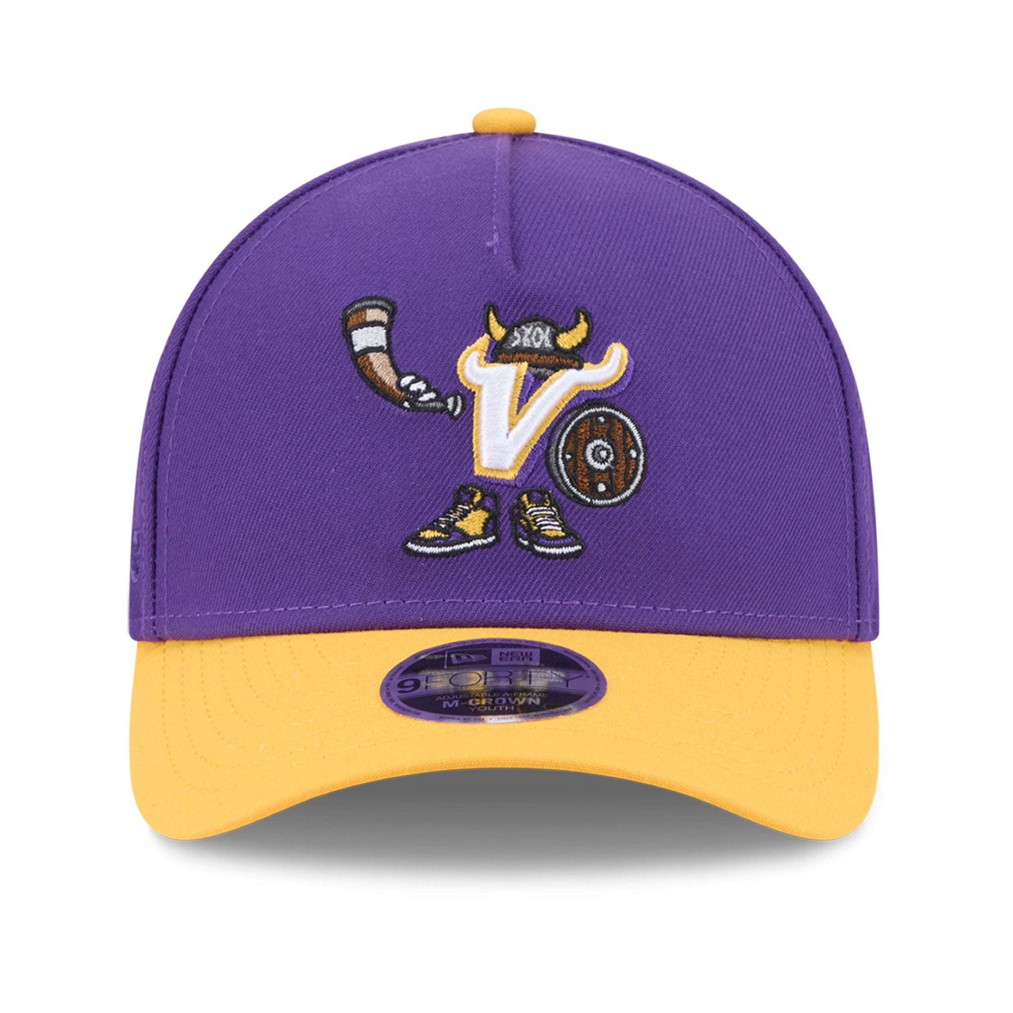 Casquette ajustable New Era 9FORTY violette Minnesota Vikings Cartoon pour jeunes