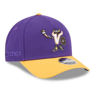 Minnesota Vikings New Era Youth Cartoon 9FORTY A-Frame Adjustable Hat - Purple
