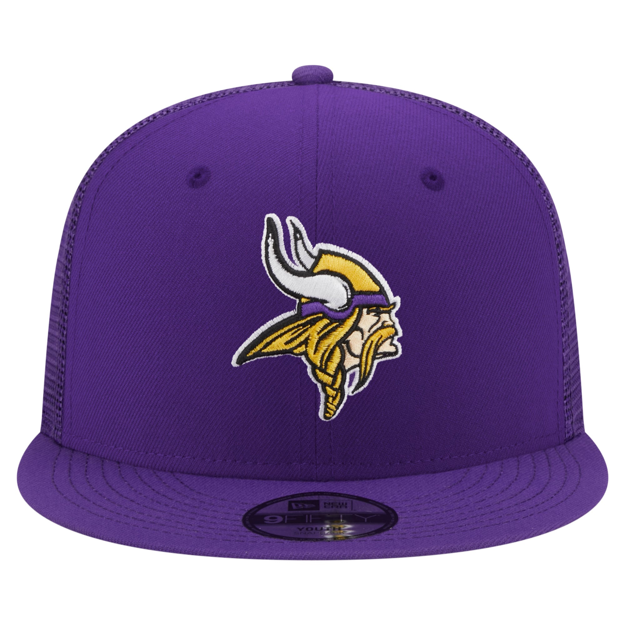 Youth New Era Purple Minnesota Vikings Main Trucker 9FIFTY Snapback Hat