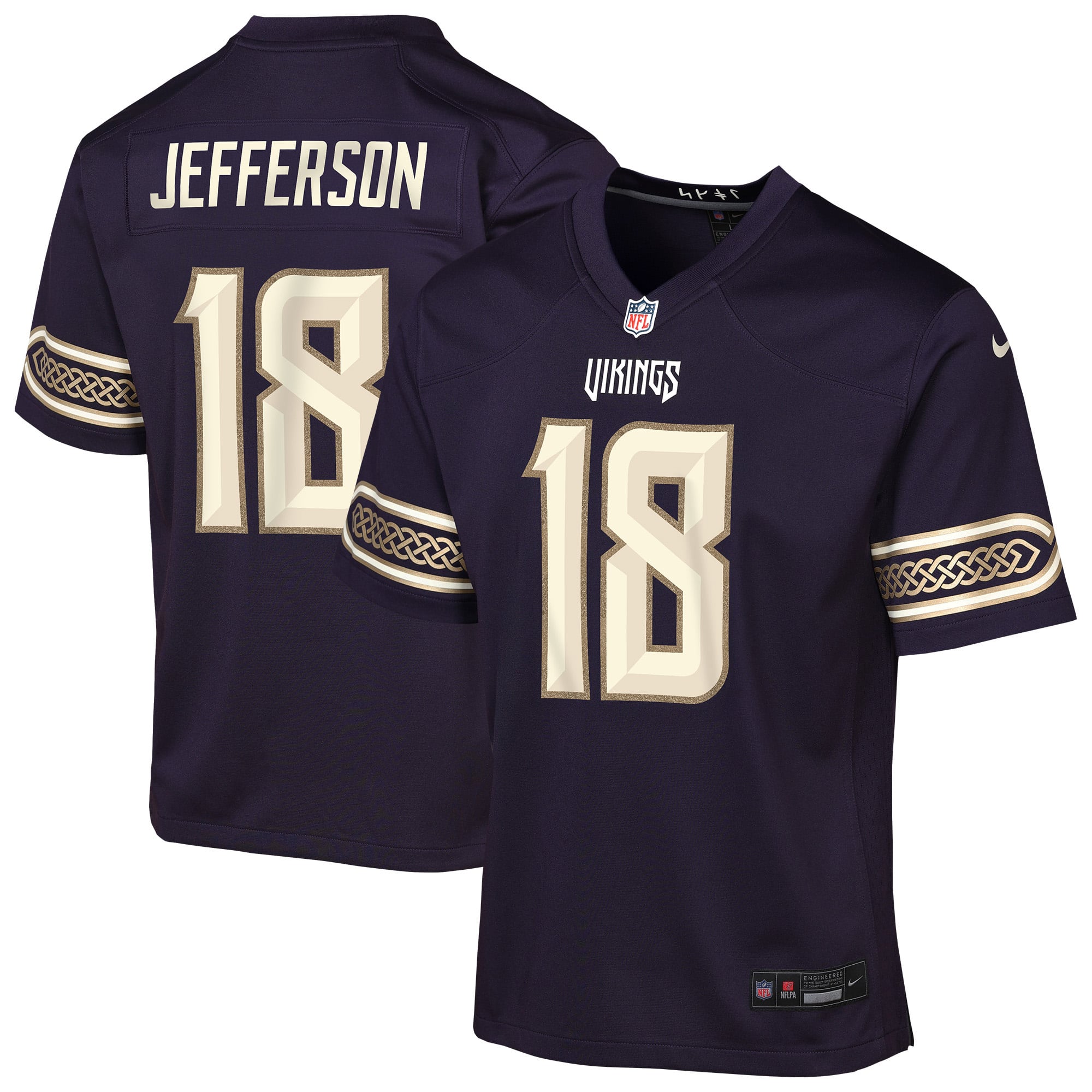 Youth Nike Justin Jefferson Purple Minnesota Vikings 2026 Rivalries Collection Game Jersey