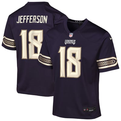 Justin Jefferson Minnesota Vikings Nike Youth 2026 Rivalries Collection Game Jersey - Purple