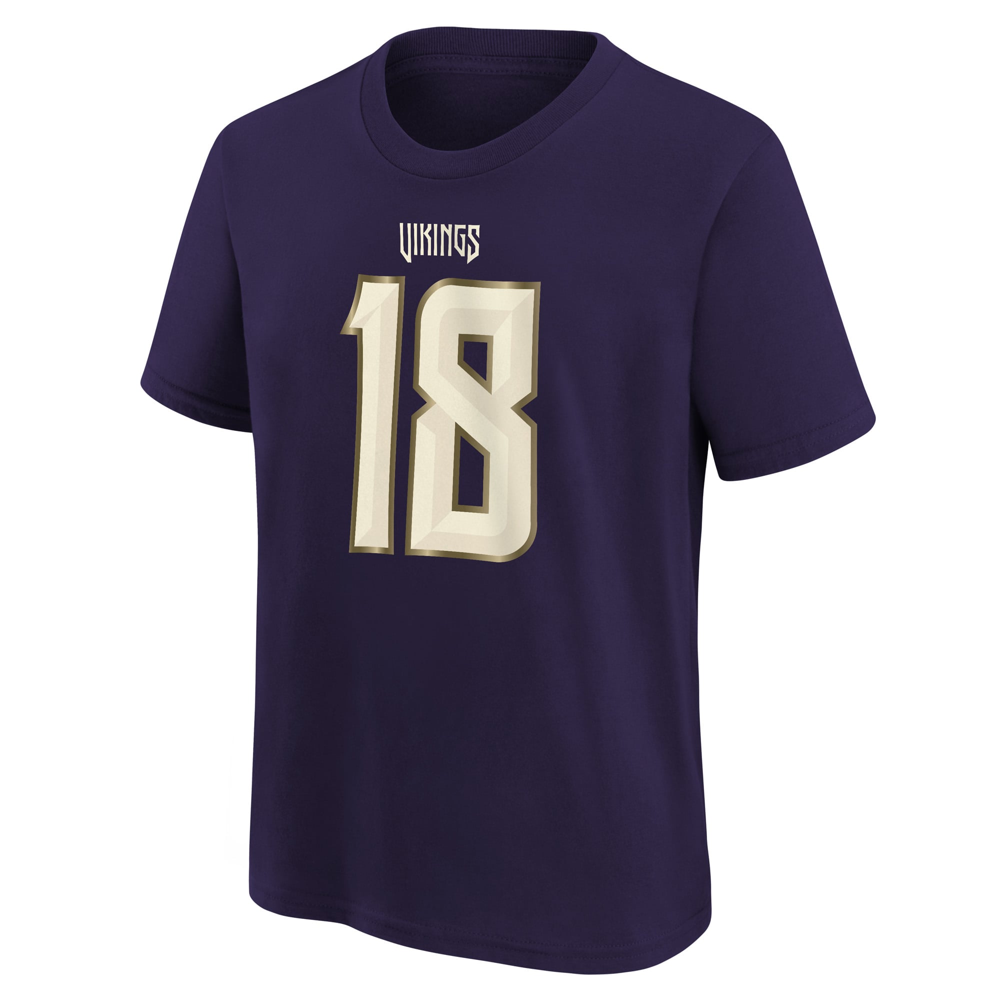 Youth Nike Justin Jefferson Purple Minnesota Vikings 2026 Rivalries Collection Name & Number T-Shirt