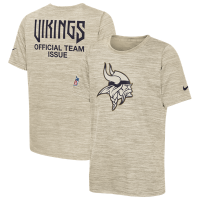  Minnesota Vikings Nike Youth 2026 Rivalries Collection Sideline Velocity T-Shirt - Natural