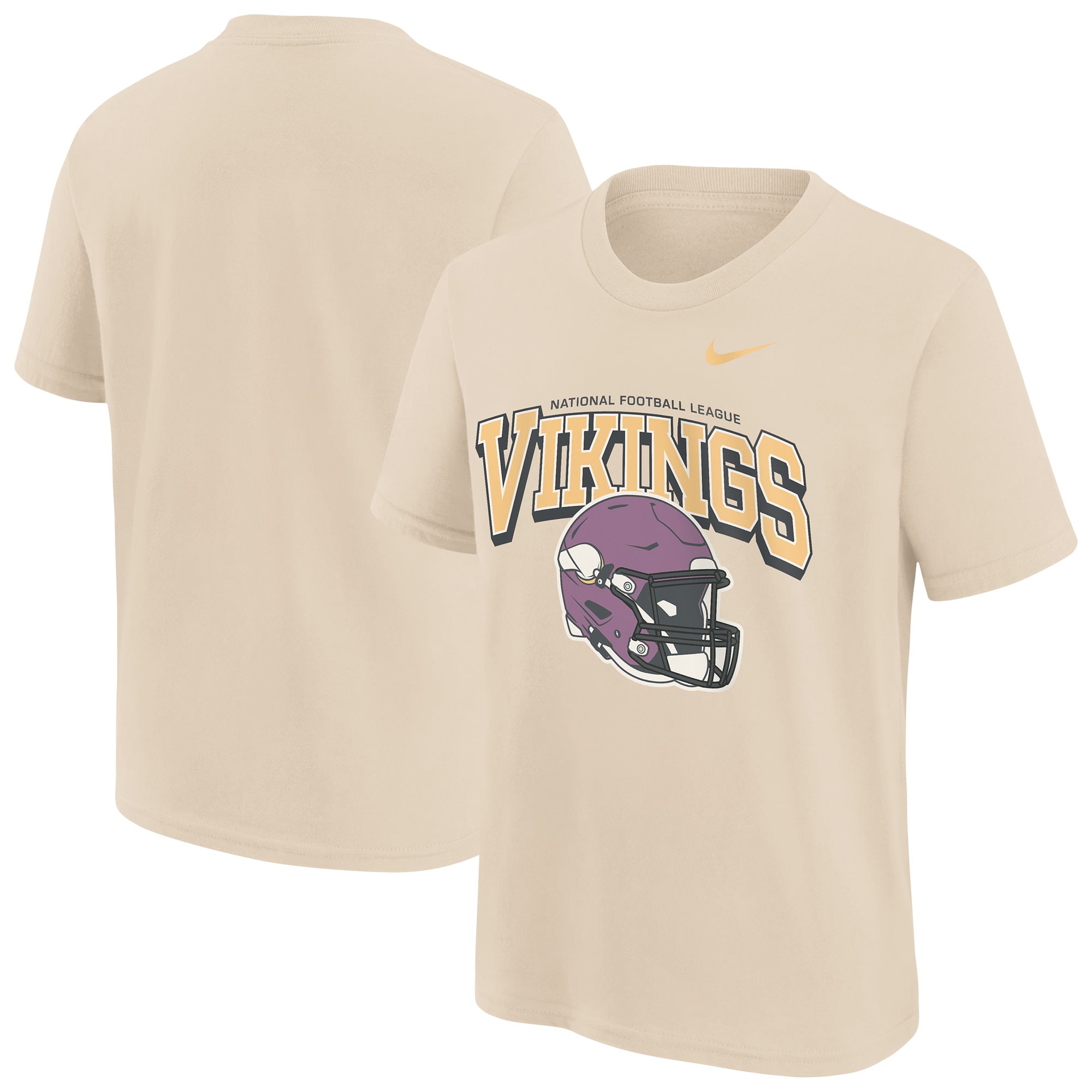 Youth Nike Natural Minnesota Vikings Vintage Mod Easy Lane T-Shirt