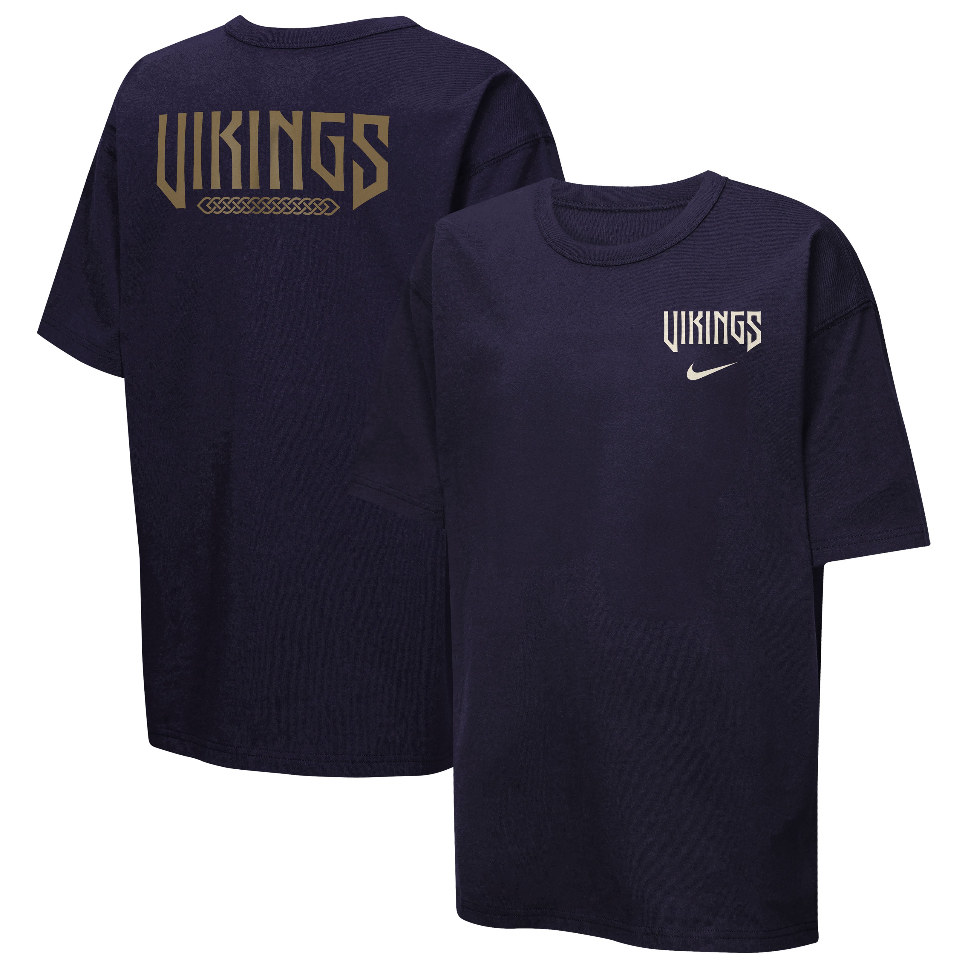 Youth Nike Purple Minnesota Vikings 2026 Rivalries Collection Helmet Max90 T-Shirt
