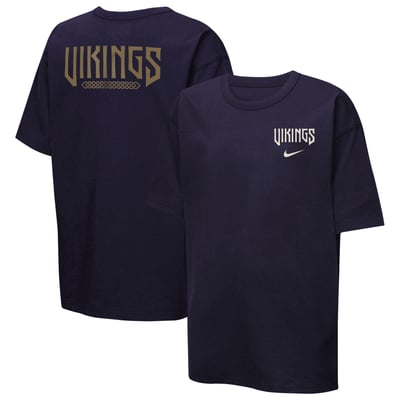  Minnesota Vikings Nike Youth 2026 Rivalries Collection Helmet Max90 T-Shirt - Purple