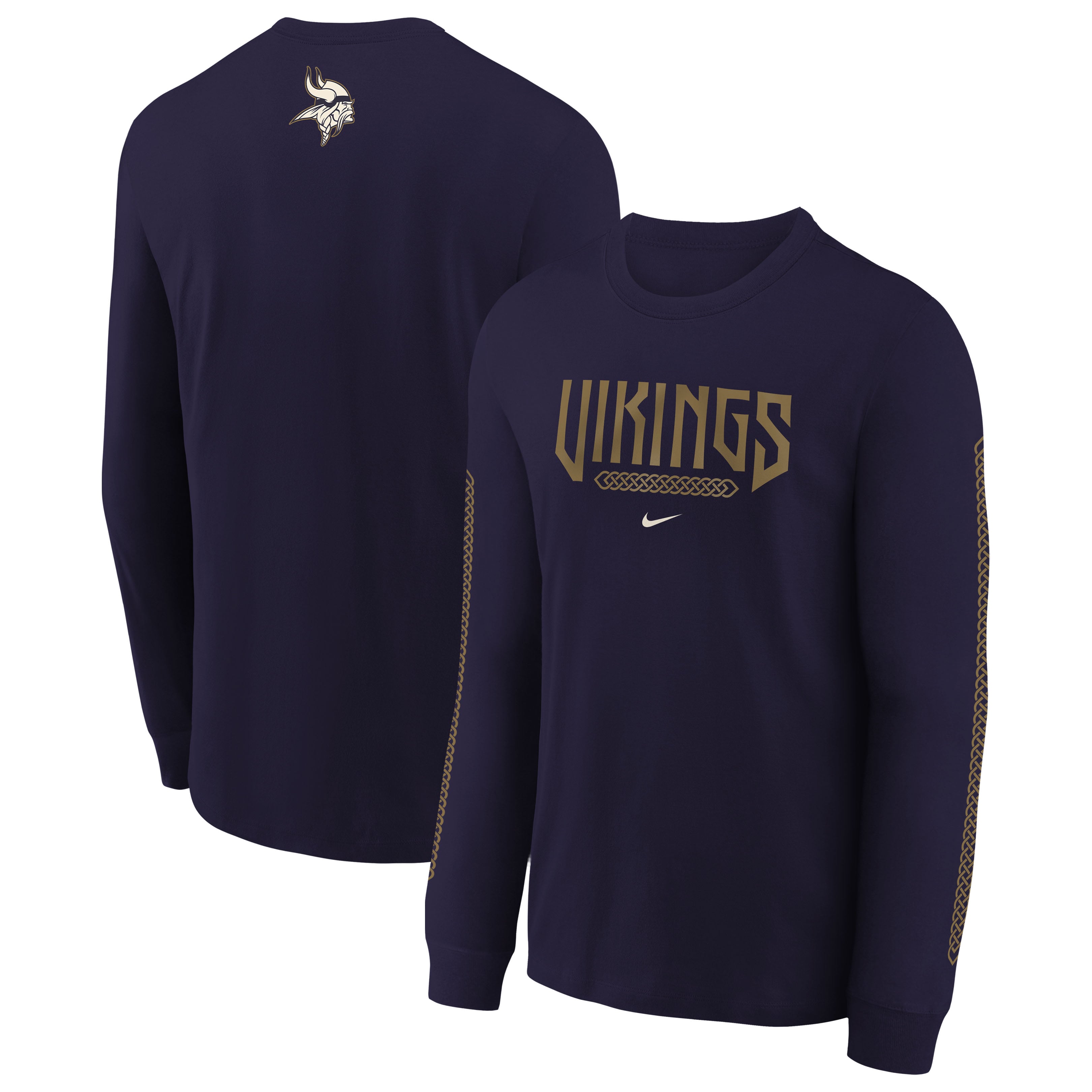 Youth Nike  Purple Minnesota Vikings 2026 Rivalries Collection Max90 Long Sleeve T-Shirt