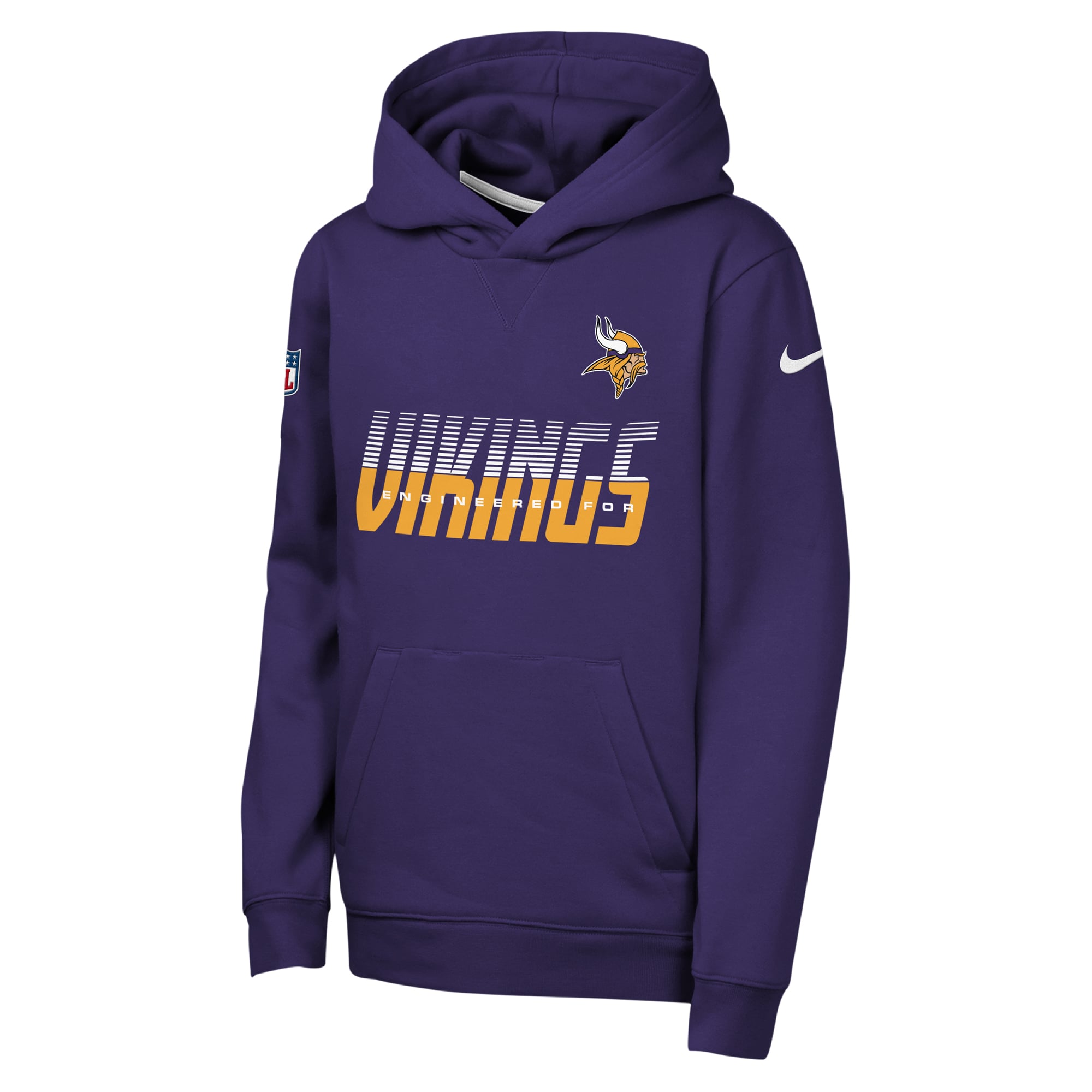 Sweat à capuche Nike Dri-FIT violet Minnesota Vikings pour enfant