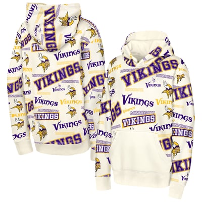 Minnesota Vikings Outerstuff Youth Shake & Bake Hoodie - Cream