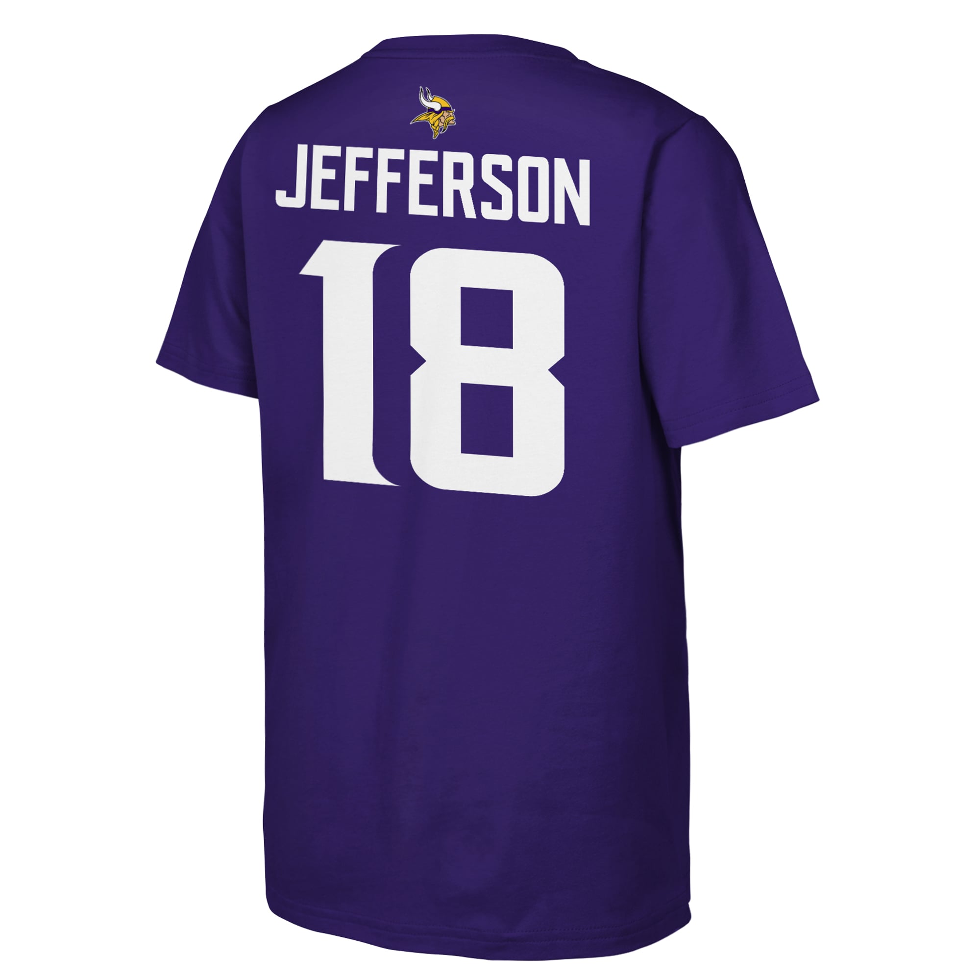 Youth Outerstuff Justin Jefferson Purple Minnesota Vikings Name & Number T-Shirt