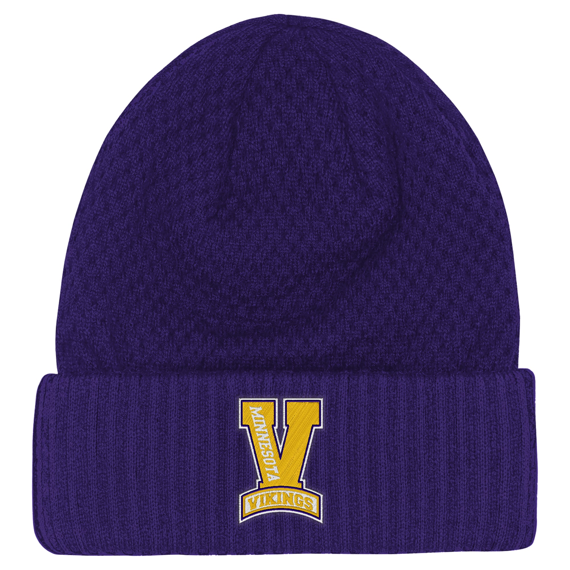 Youth Outerstuff Purple Minnesota Vikings Heat Check Cuffed Knit Hat