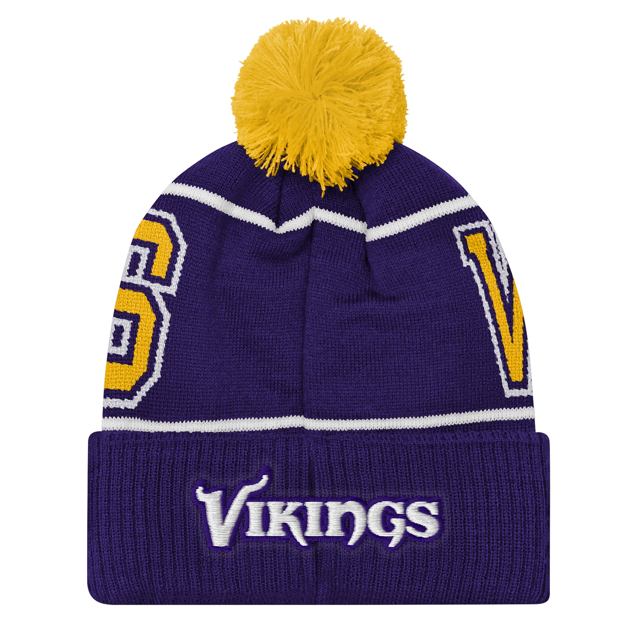 Youth Outerstuff Purple Minnesota Vikings Highlight Cuffed Knit Hat with Pom