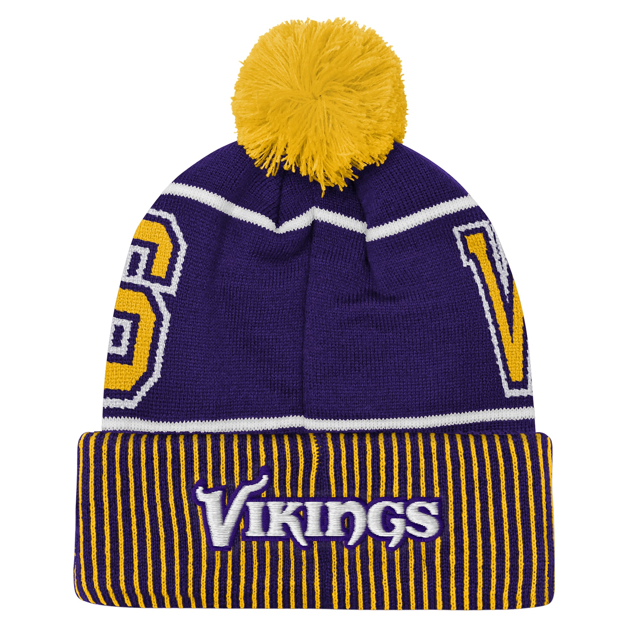 Youth Outerstuff Purple Minnesota Vikings Highlight Cuffed Knit Hat with Pom