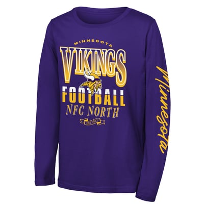 Minnesota Vikings Outerstuff Youth Real Ones Long Sleeve T-Shirt - Purple
