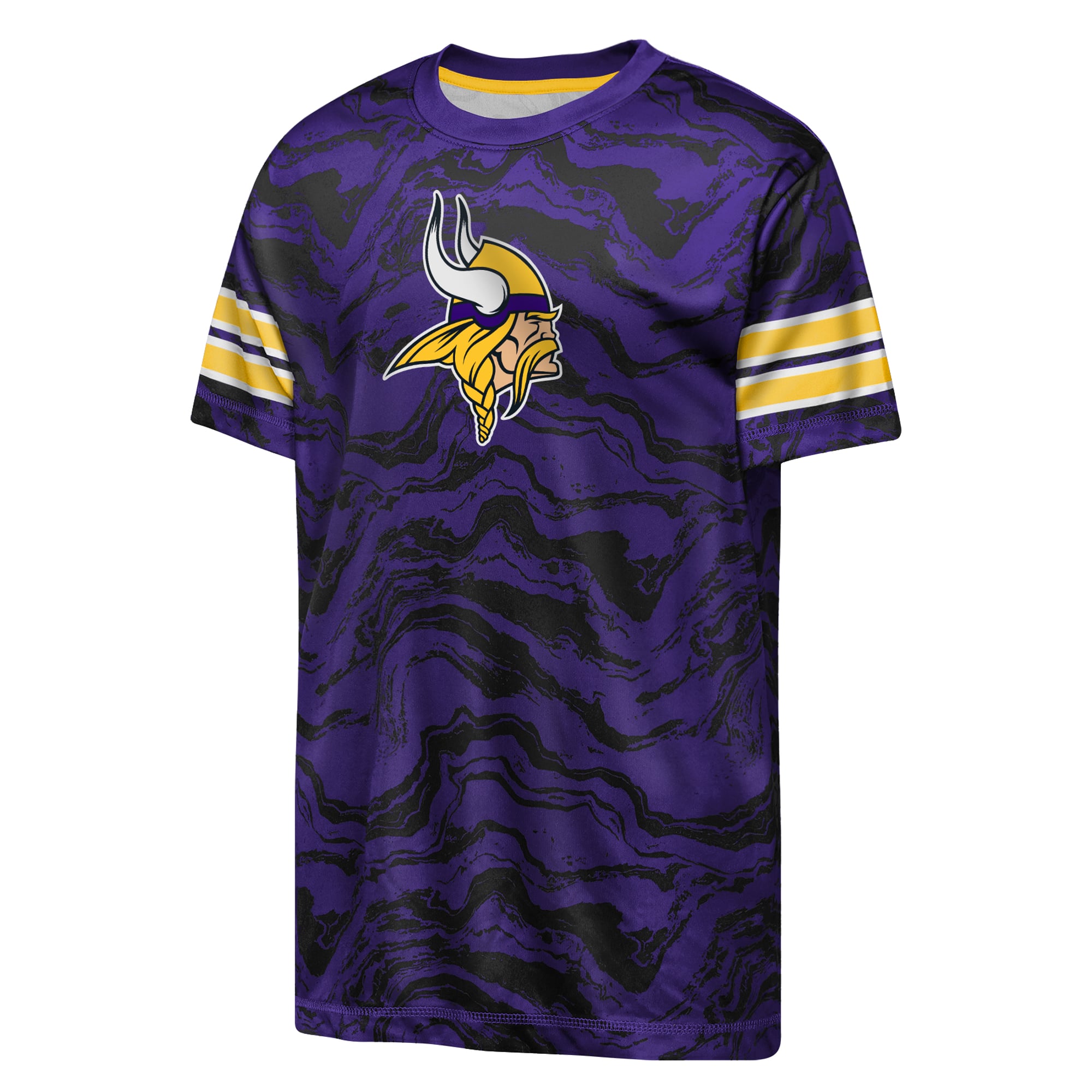 T-shirt de performance Outerstuff violet pour jeunes Minnesota Vikings, motif route oblique