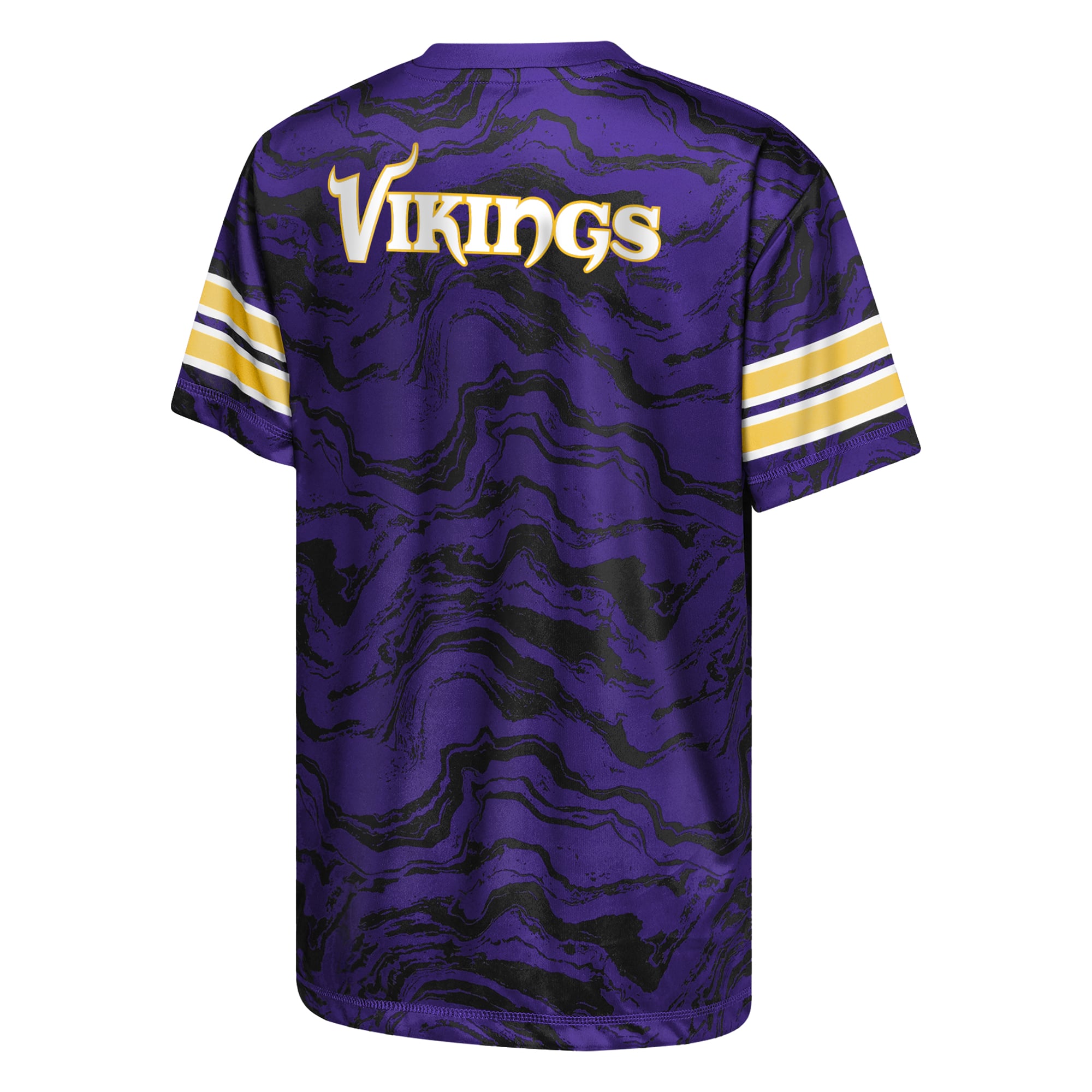 T-shirt de performance Outerstuff violet pour jeunes Minnesota Vikings, motif route oblique