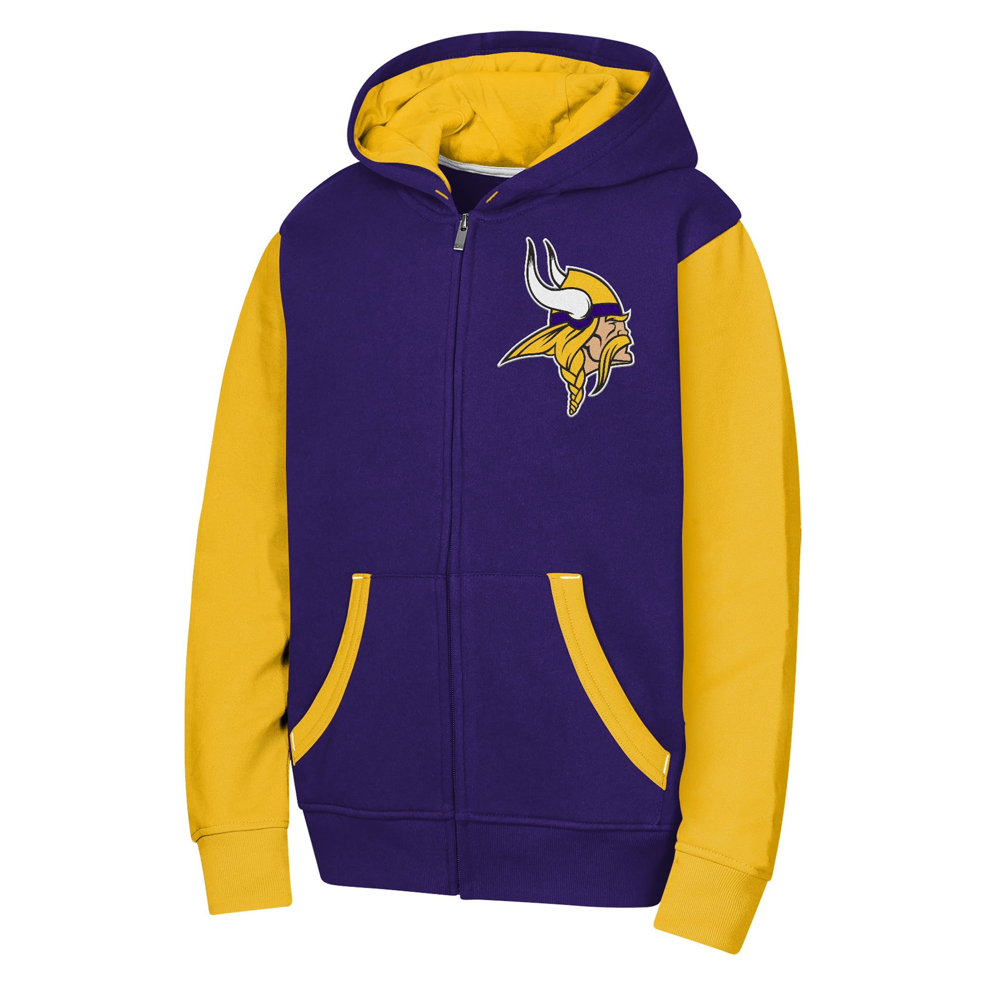 Sweat à capuche zippé Outerstuff violet Minnesota Vikings Stadium Colorblock pour jeunes
