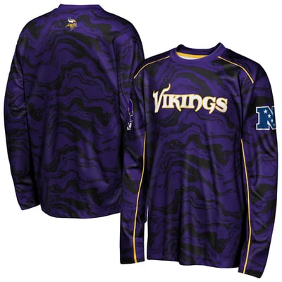 Minnesota Vikings Outerstuff Youth Tailgate Performance Long Sleeve T-Shirt - Purple
