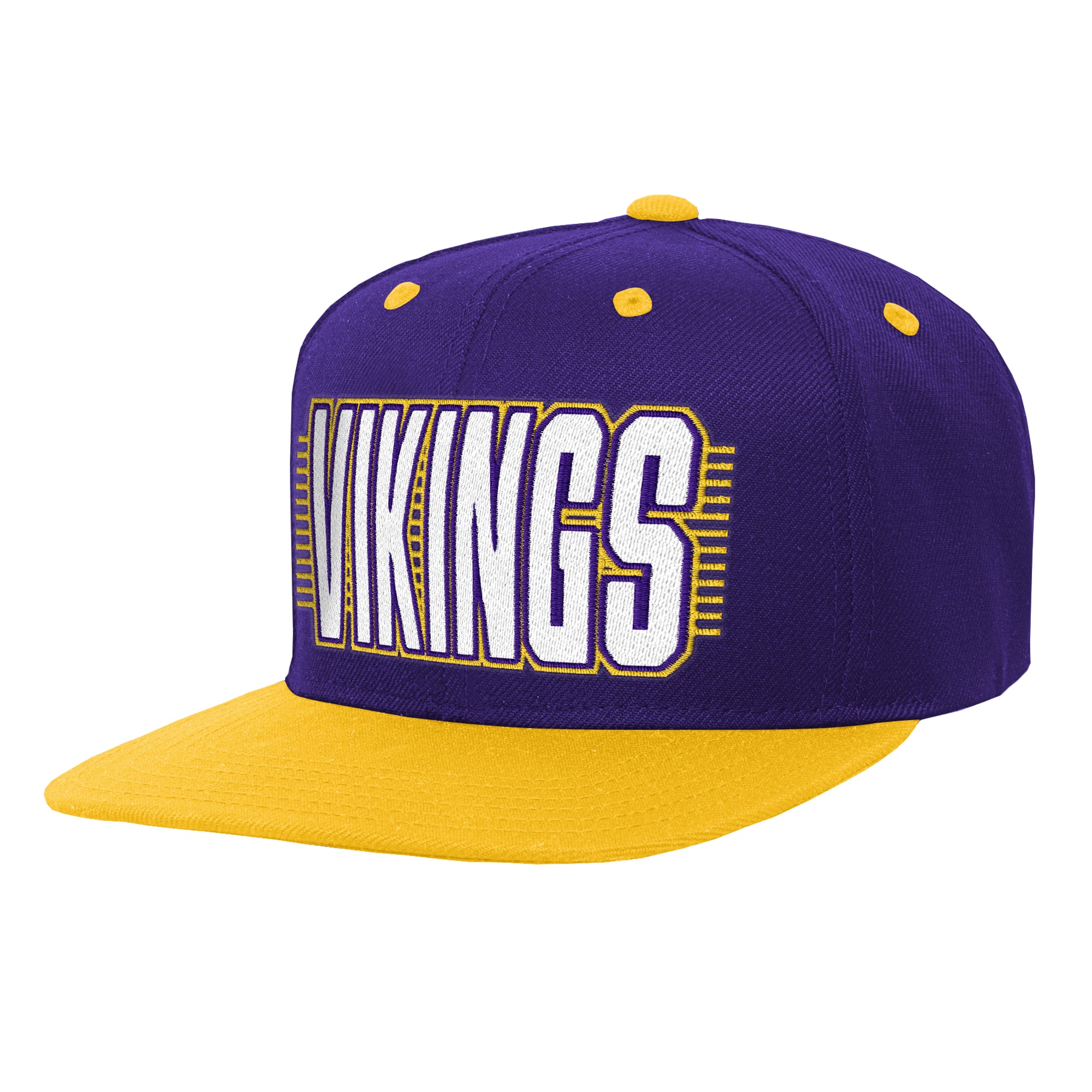 Casquette snapback violette et dorée des Vikings du Minnesota pour jeunes