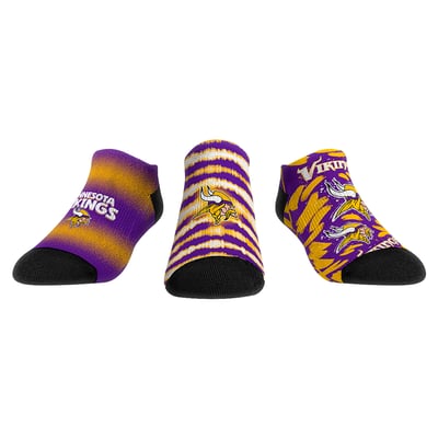  Minnesota Vikings Rock Em Youth Make Some Noise Three-Pack Low-Cut Socks Set - Purple