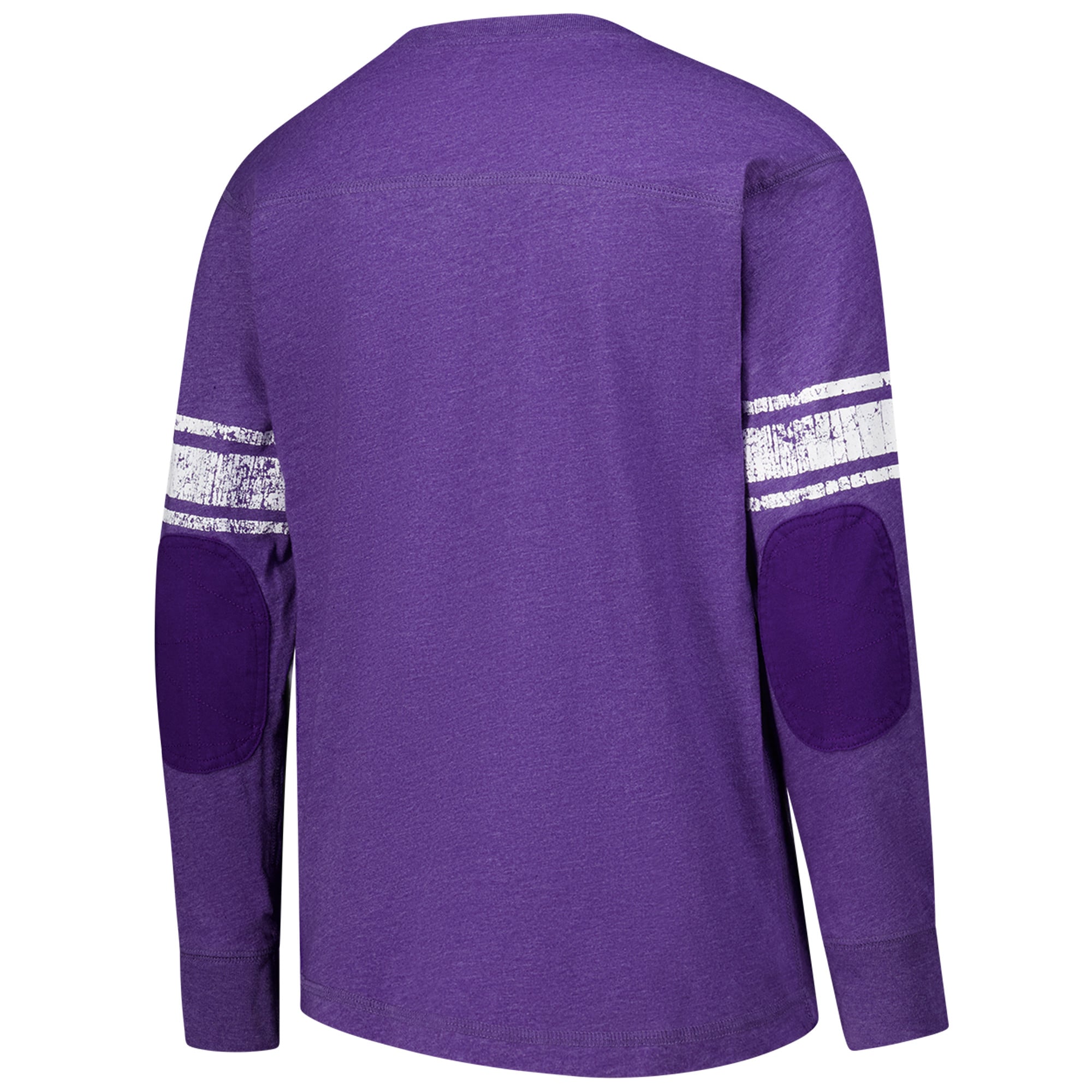 T-shirt de football à manches longues violet pour jeunes Wes & Willy des Minnesota Vikings