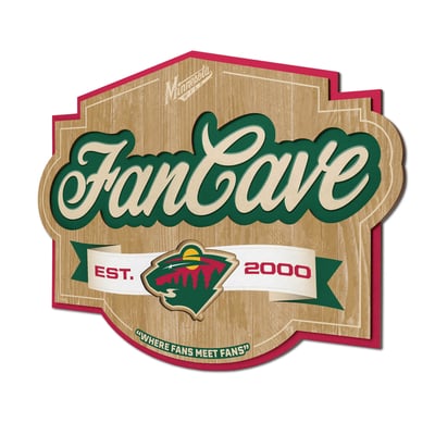 Minnesota Wild IDNA 12.5" x 17" Fan Cave Sign