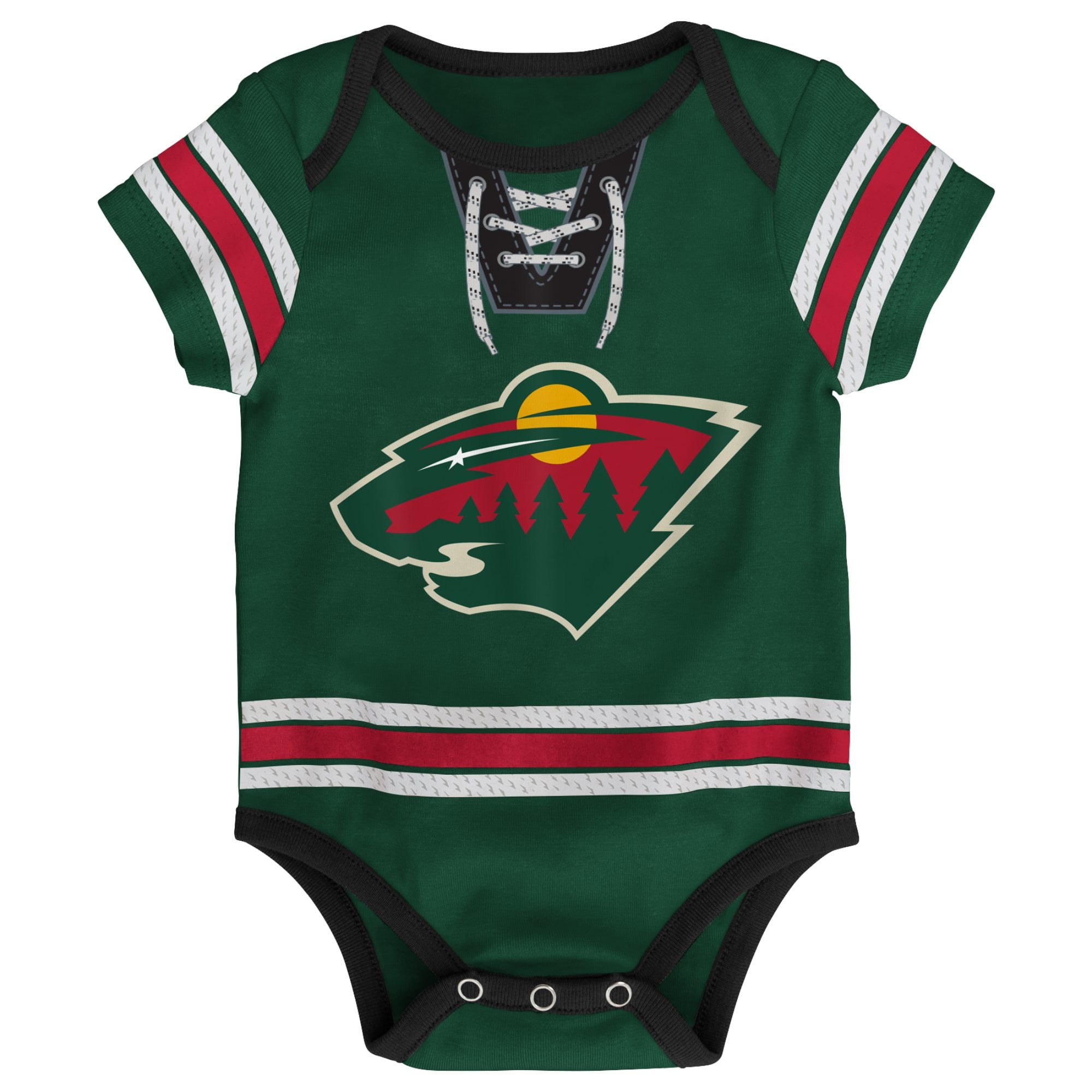 Body vert en jersey de hockey des Wild du Minnesota pour bébé