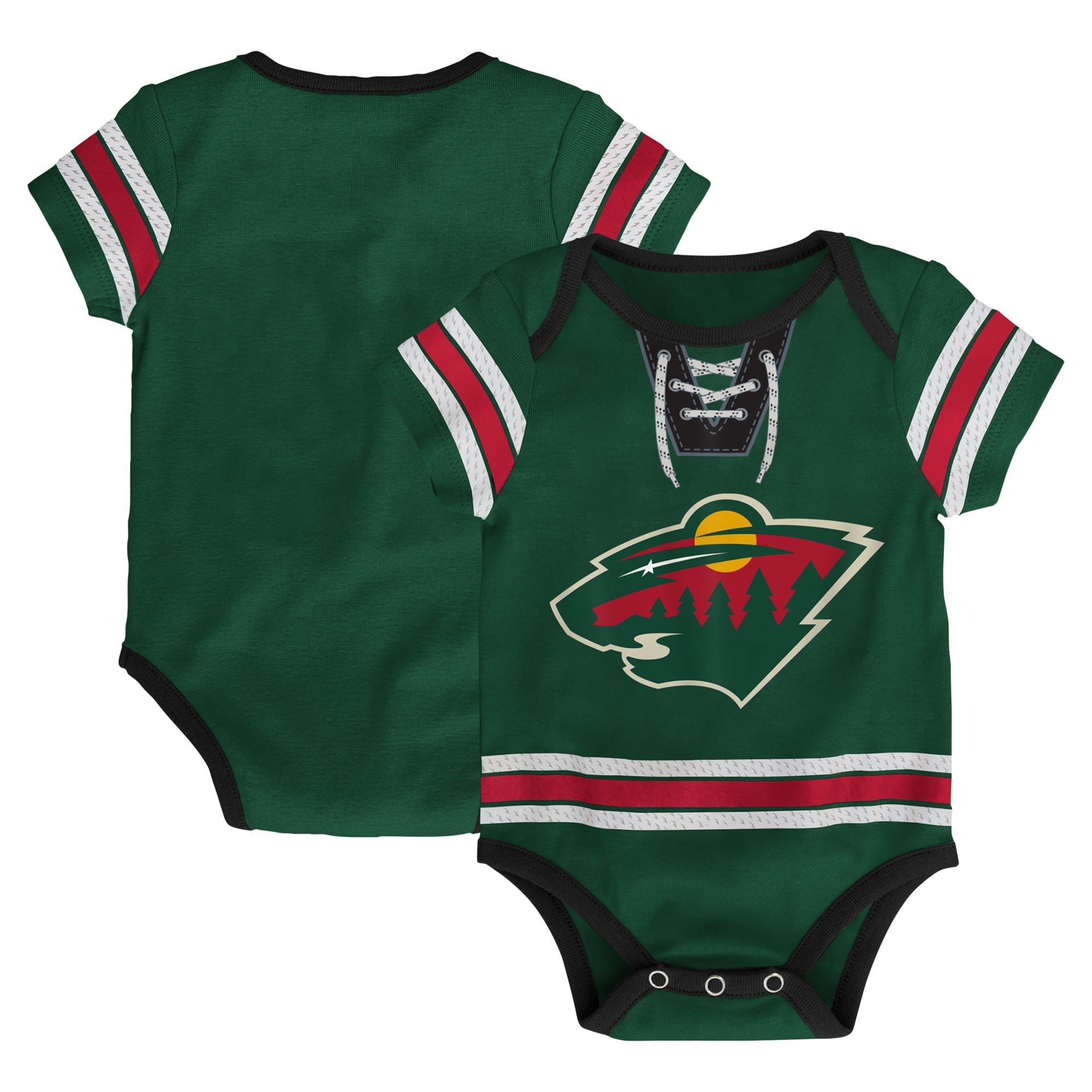 Body vert en jersey de hockey des Wild du Minnesota pour bébé