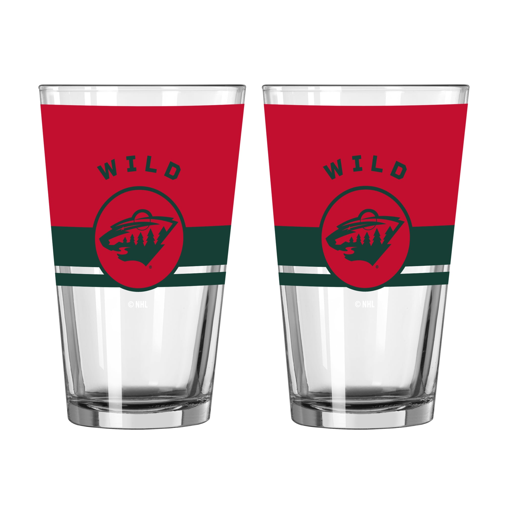 Logo Brands Minnesota Wild Two-Piece 16oz. Horizon Pint Glass Set